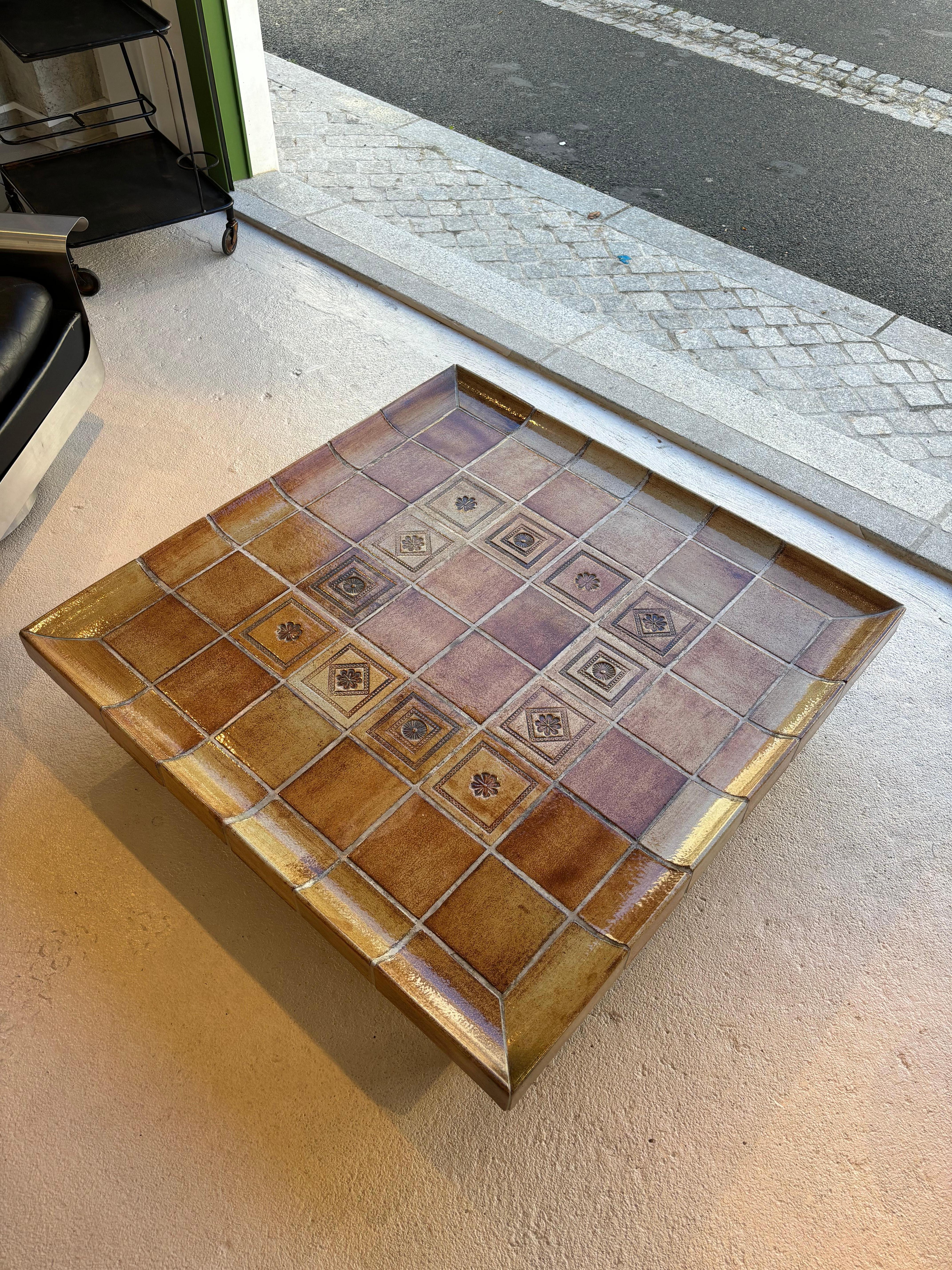 Rare coffee table cuvette par Roger Capron largest model 1
