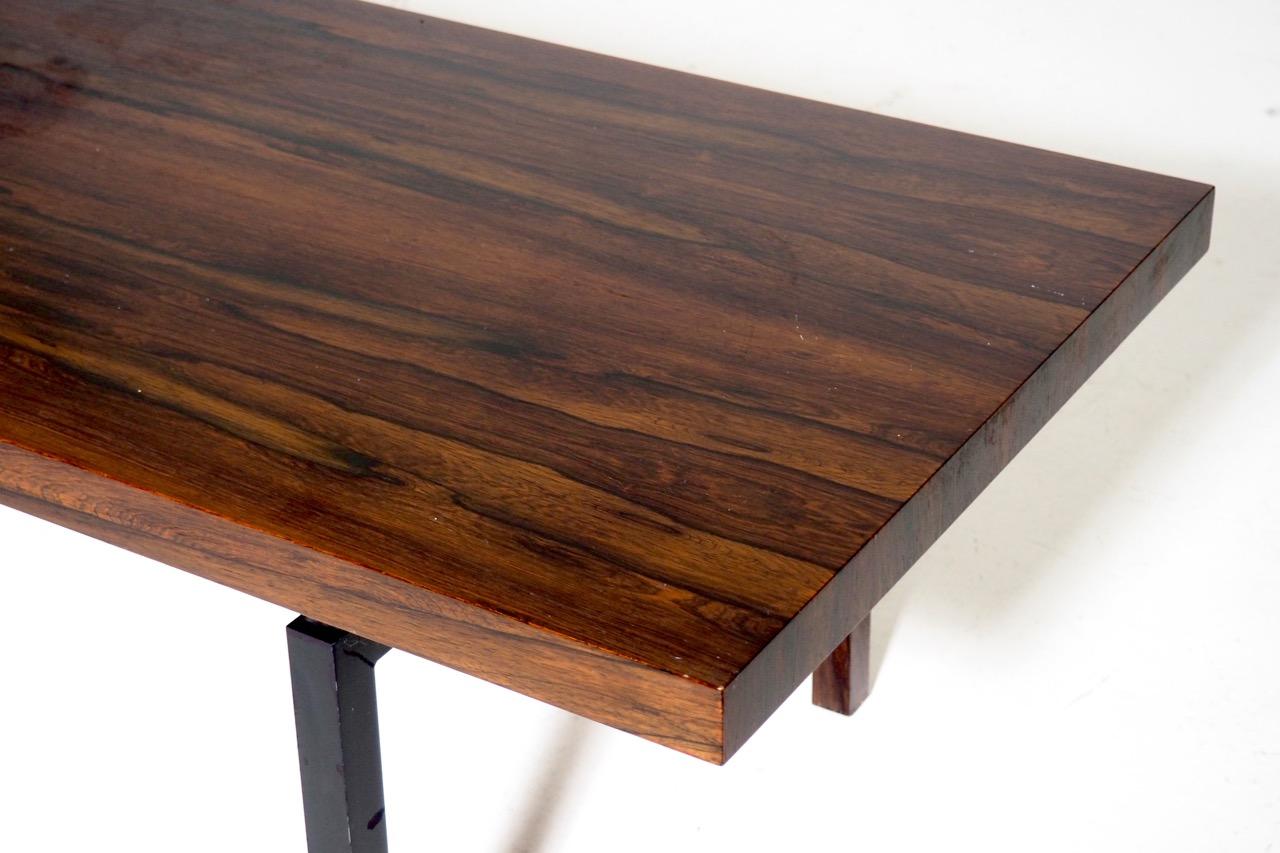 Mid-Century Modern Rare Coffee Table in Rosewood, Danish Architect, circa 1960 For Sale