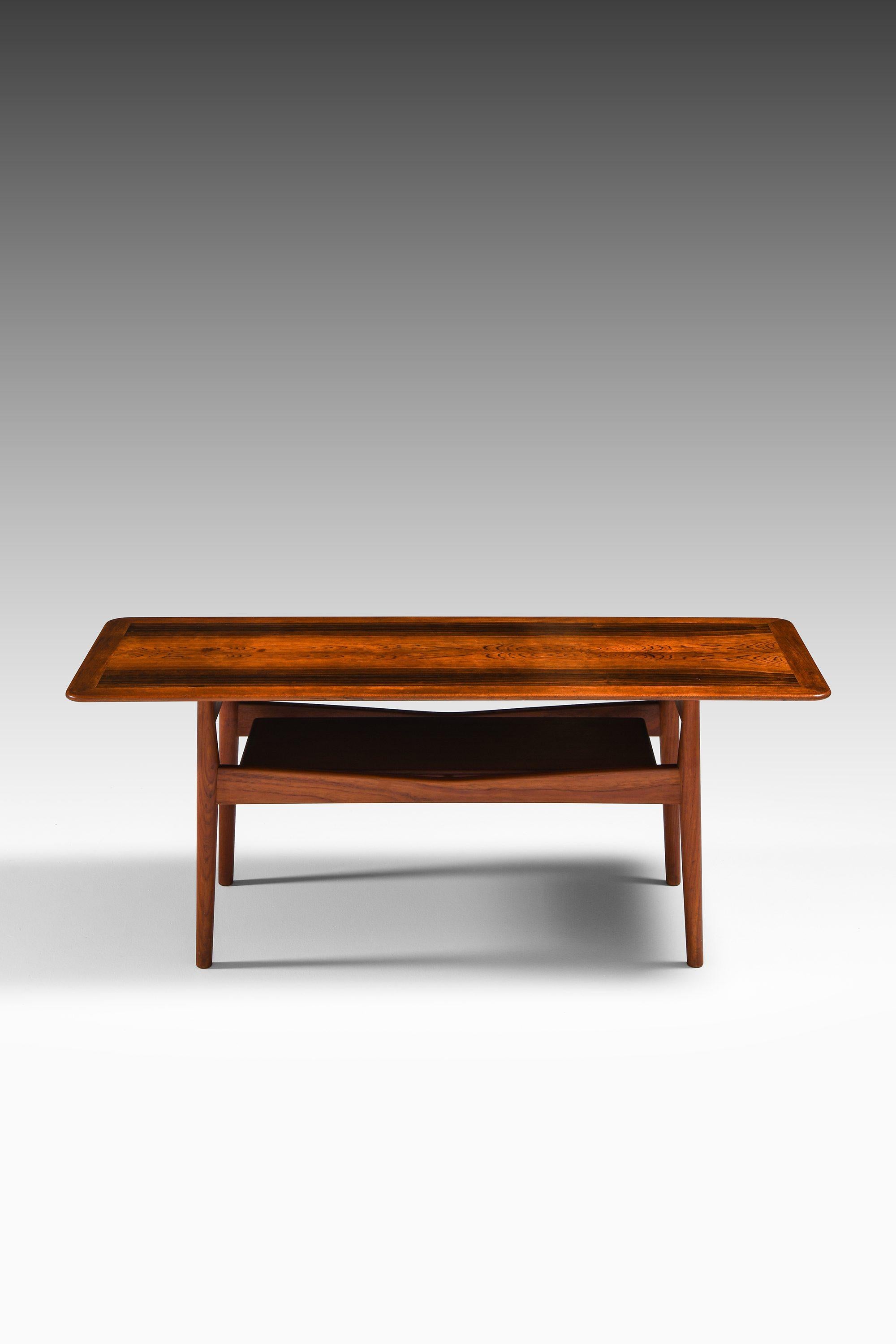 Mid-Century Modern Rare Coffee Table in Teak and Rosewood by Aksel Bender Madsen, 1960's