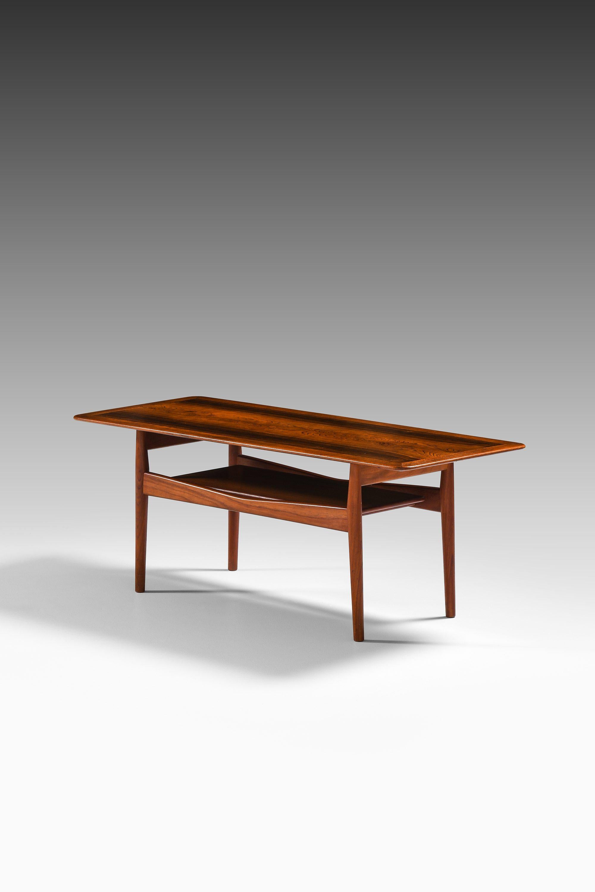 Danish Rare Coffee Table in Teak and Rosewood by Aksel Bender Madsen, 1960's