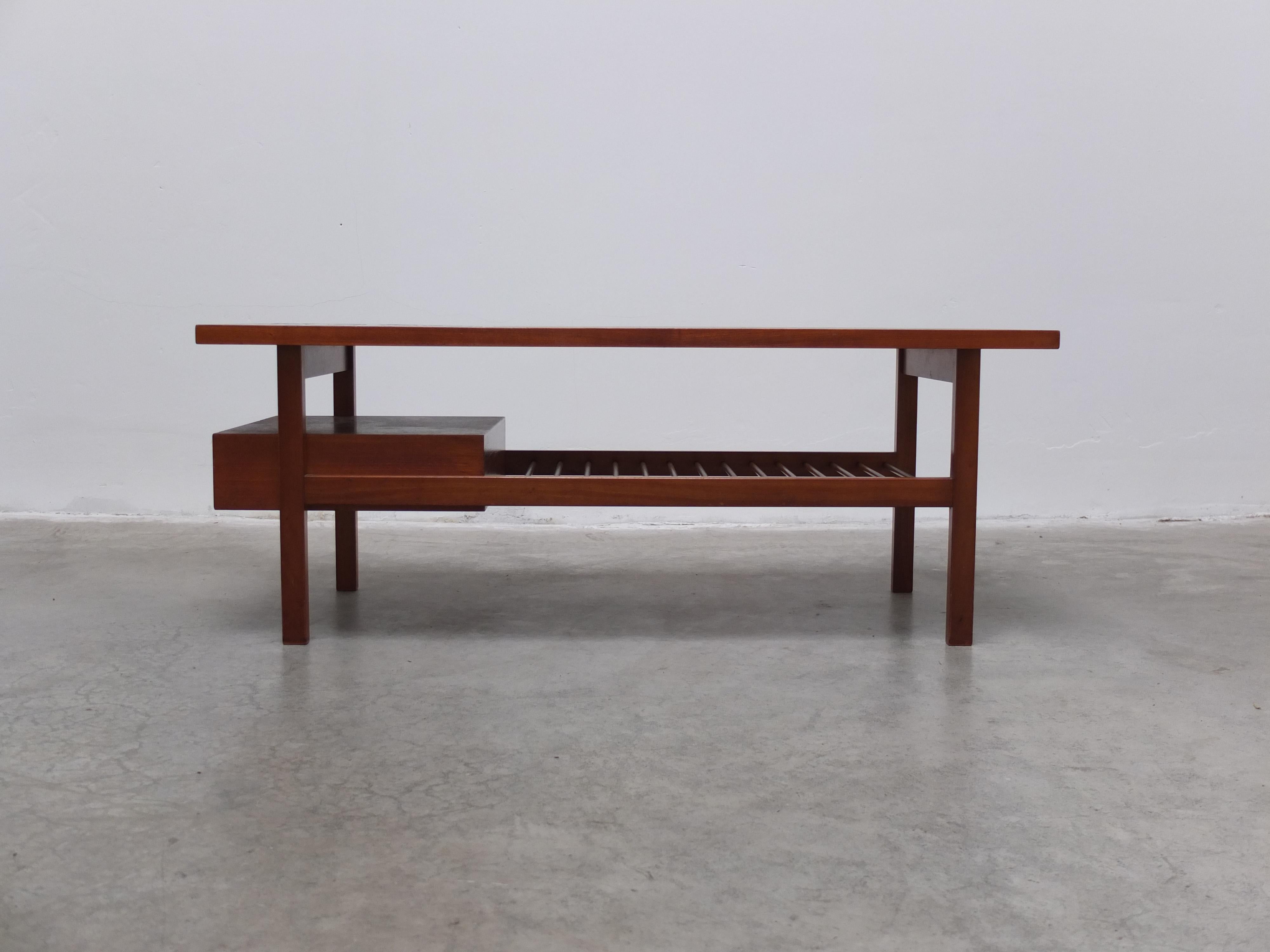 Seltener Couchtisch mit Keramik von Jos De Mey für Van Den Berghe-Pauvers, 1960er Jahre im Angebot 11