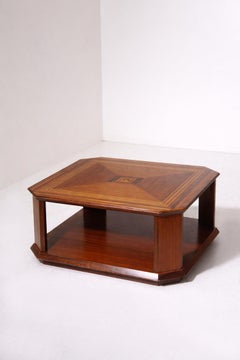 Rare coffee tables by Luciano Frigerio of Frigerio di Desio, Paganini mod, label