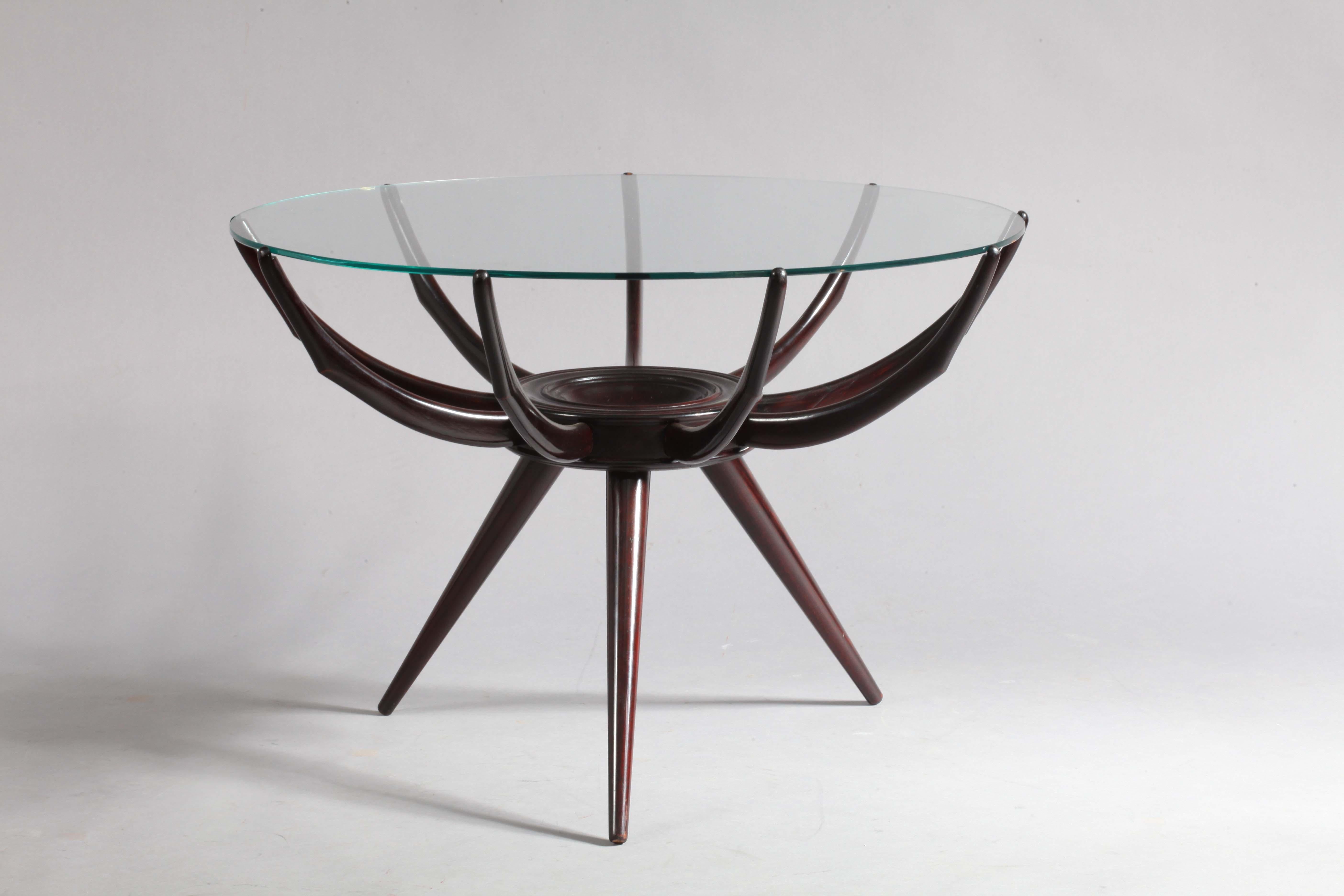 20th Century Rare Coffee Table Modell Spider Carlo de Carli, Italy, 1950