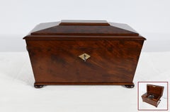 Rare English Mahogany Tea Caddy – Mid 19th Century