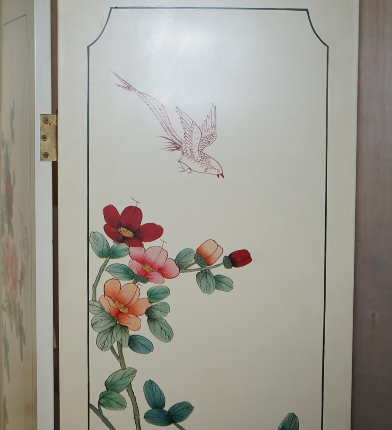 Rare & Collectable Vintage Chinese Export Hardstone Folding Screen Room Divider For Sale 13