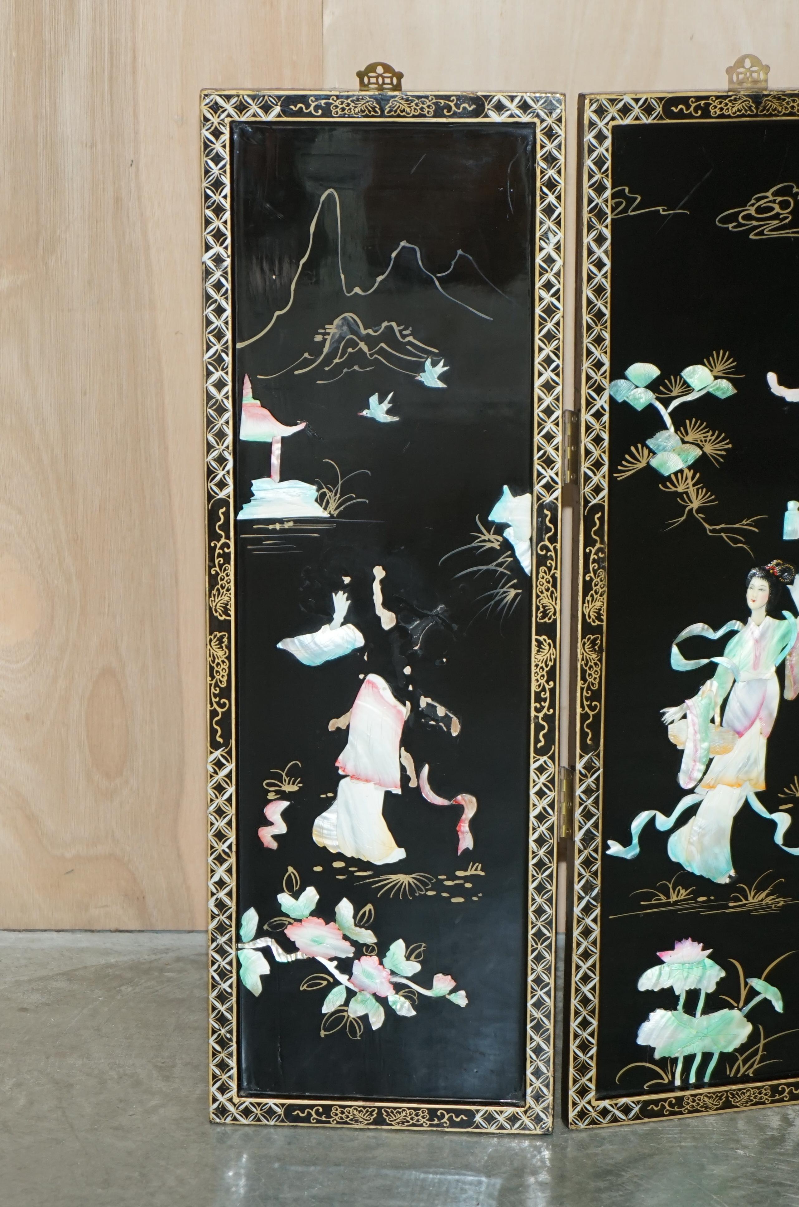 Rare & Collectable Antique Chinese Export Soapstone Folding Screen Room Divider For Sale 1