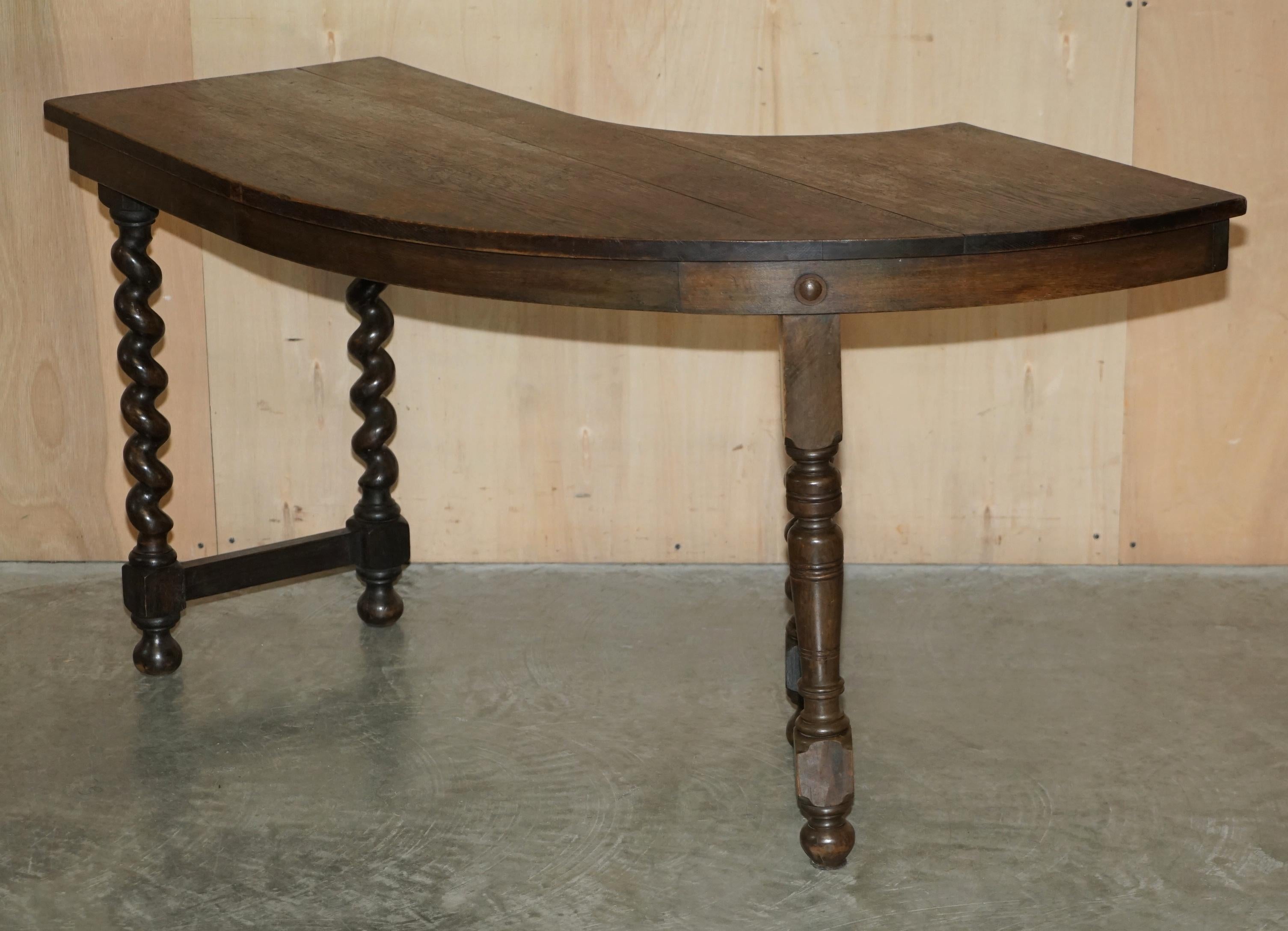RARE & COLLECTABLE ANTIQUE JACOBEAN REVIVAL BARLEY TWiST LEG ENGLISH HUNT TABLE For Sale 9