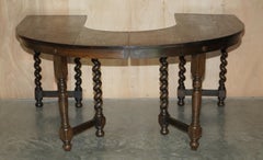 RARE & COLLECTABLE ANTIQUE JACOBEAN REVIVAL BARLEY TWiST LEG ENGLISH HUNT TABLE