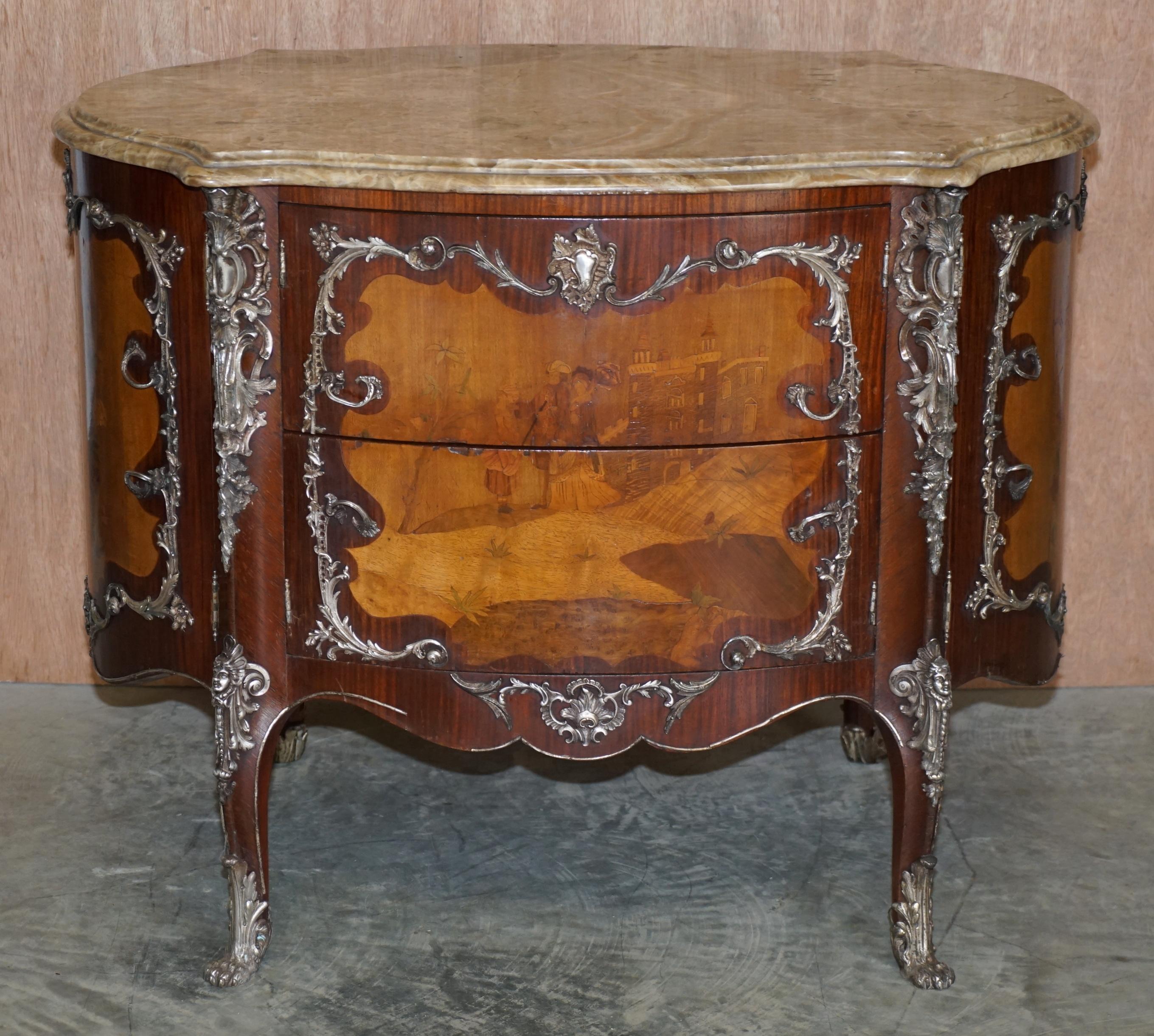 Rare & Collectable Germain Landrin circa 1750 French Marble Kingwood Sideboard For Sale 6