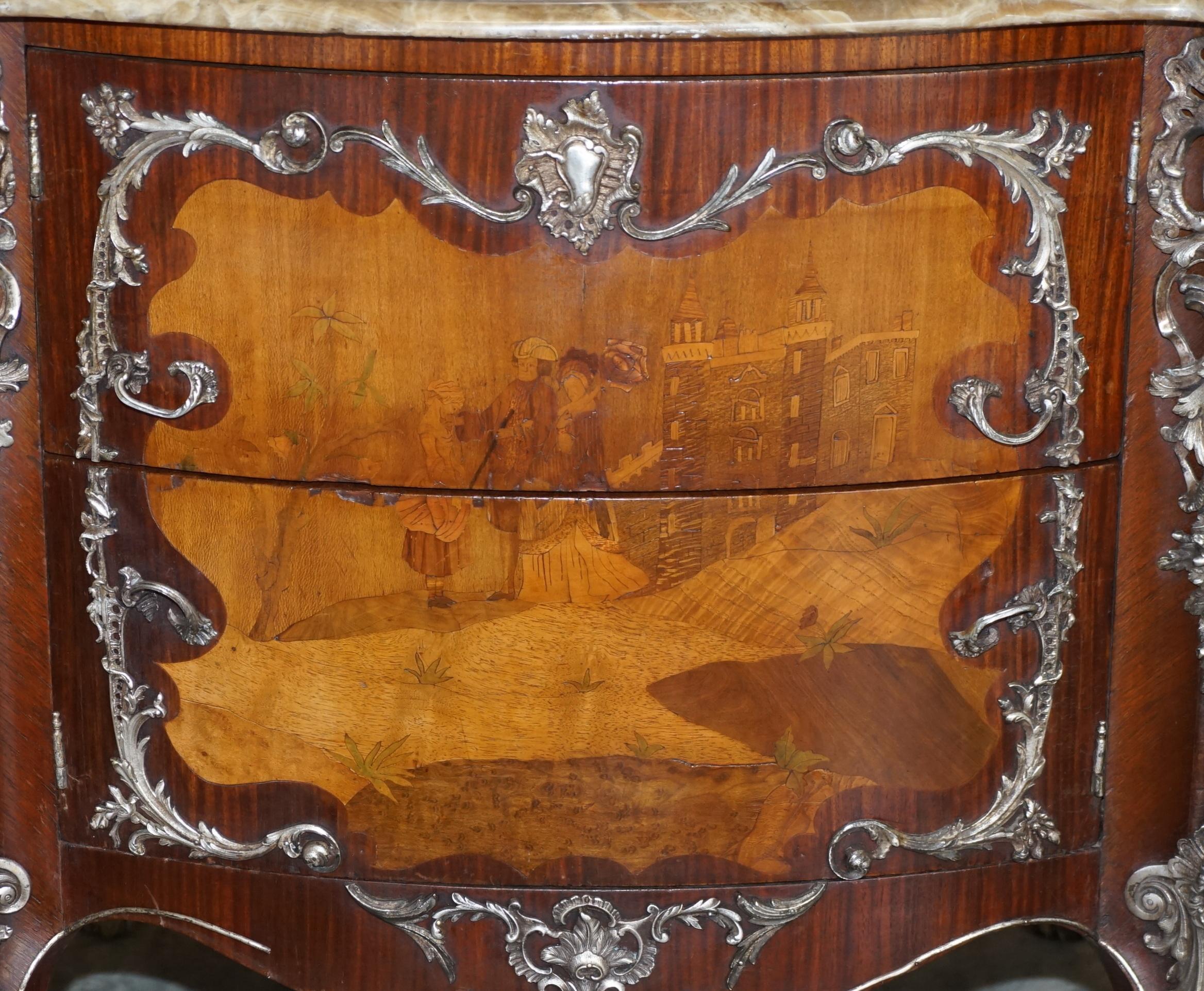 Seltene & sammelbare Germain Landrin circa 1750 Französisch Marmor Kingwood Sideboard im Angebot 9
