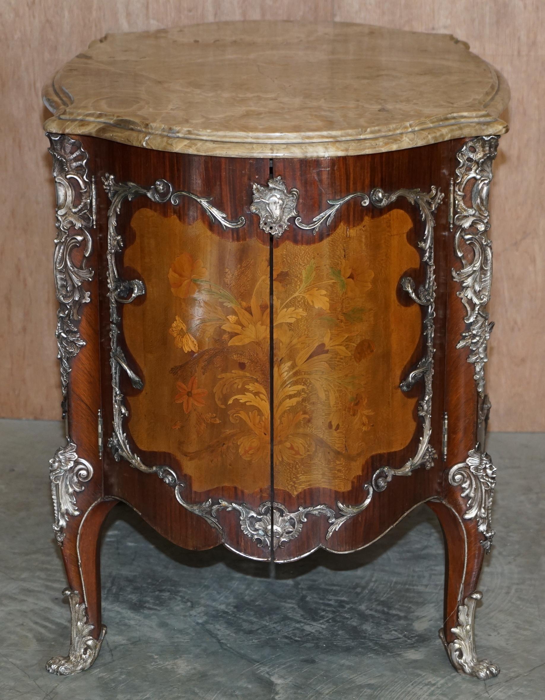 Seltene & sammelbare Germain Landrin circa 1750 Französisch Marmor Kingwood Sideboard im Angebot 10