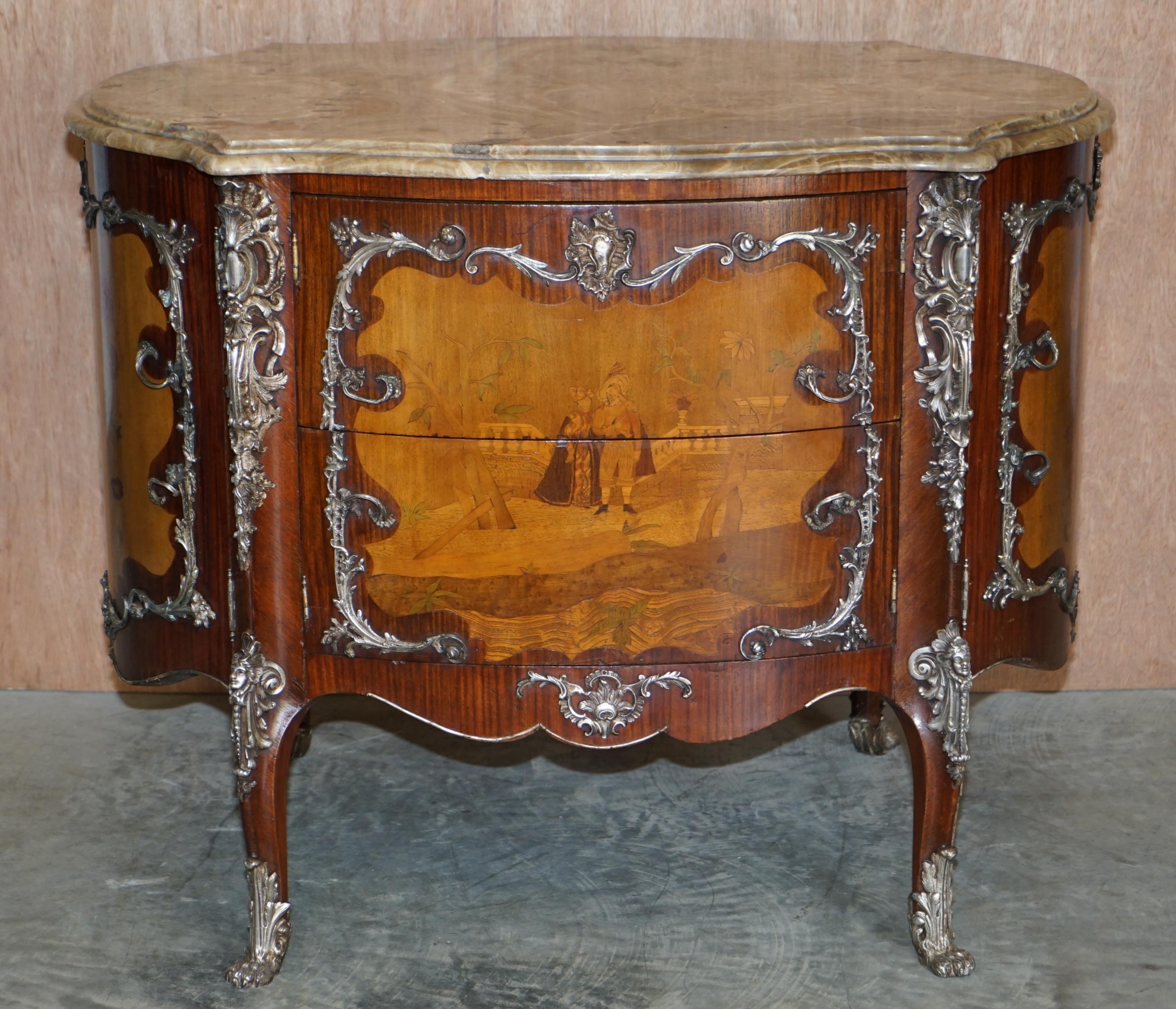 Georgien Rare & Collective Germain Landrin circa 1750 French Marble Kingwood Sideboard en vente