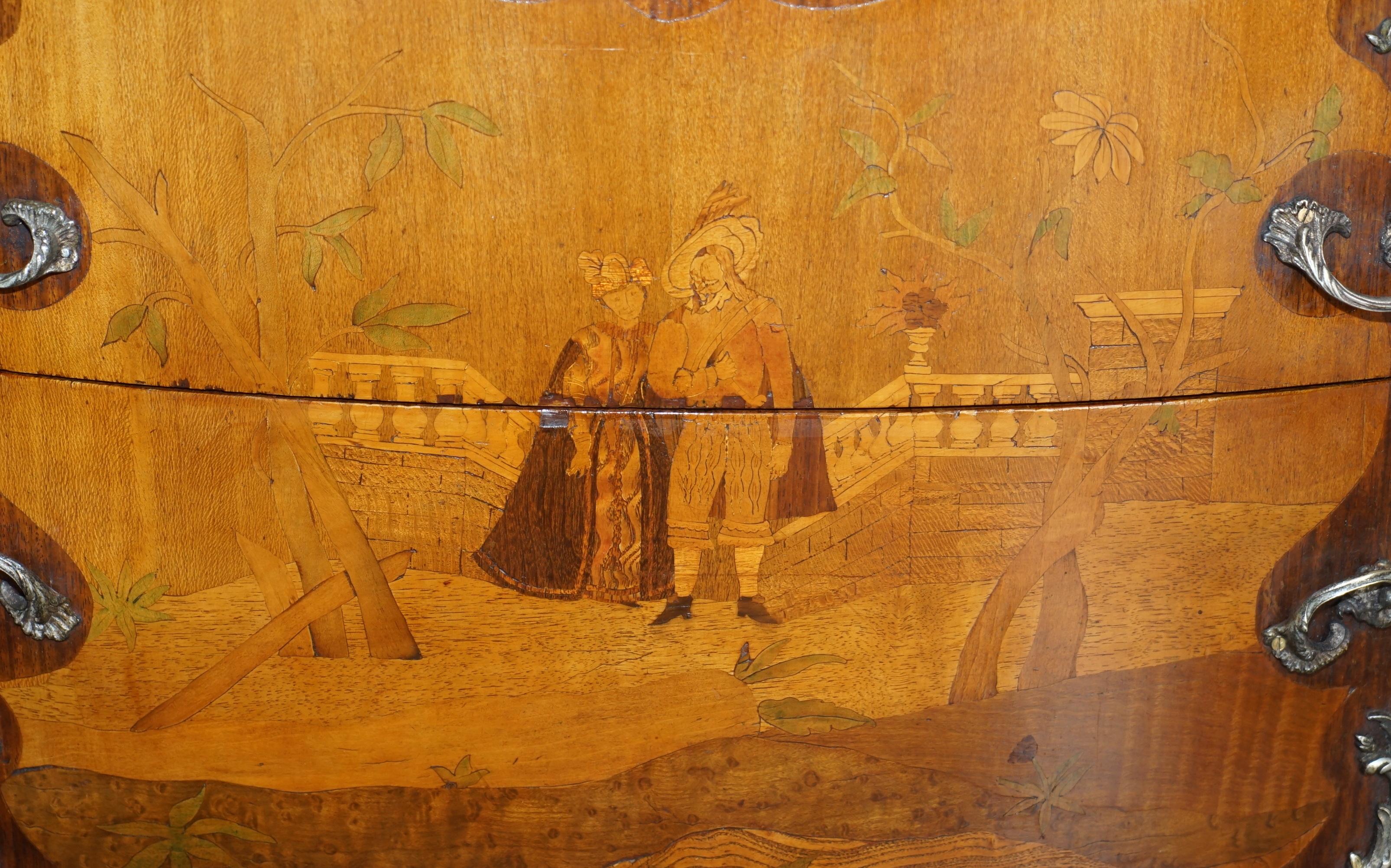 Seltene & sammelbare Germain Landrin circa 1750 Französisch Marmor Kingwood Sideboard (Mitte des 18. Jahrhunderts) im Angebot