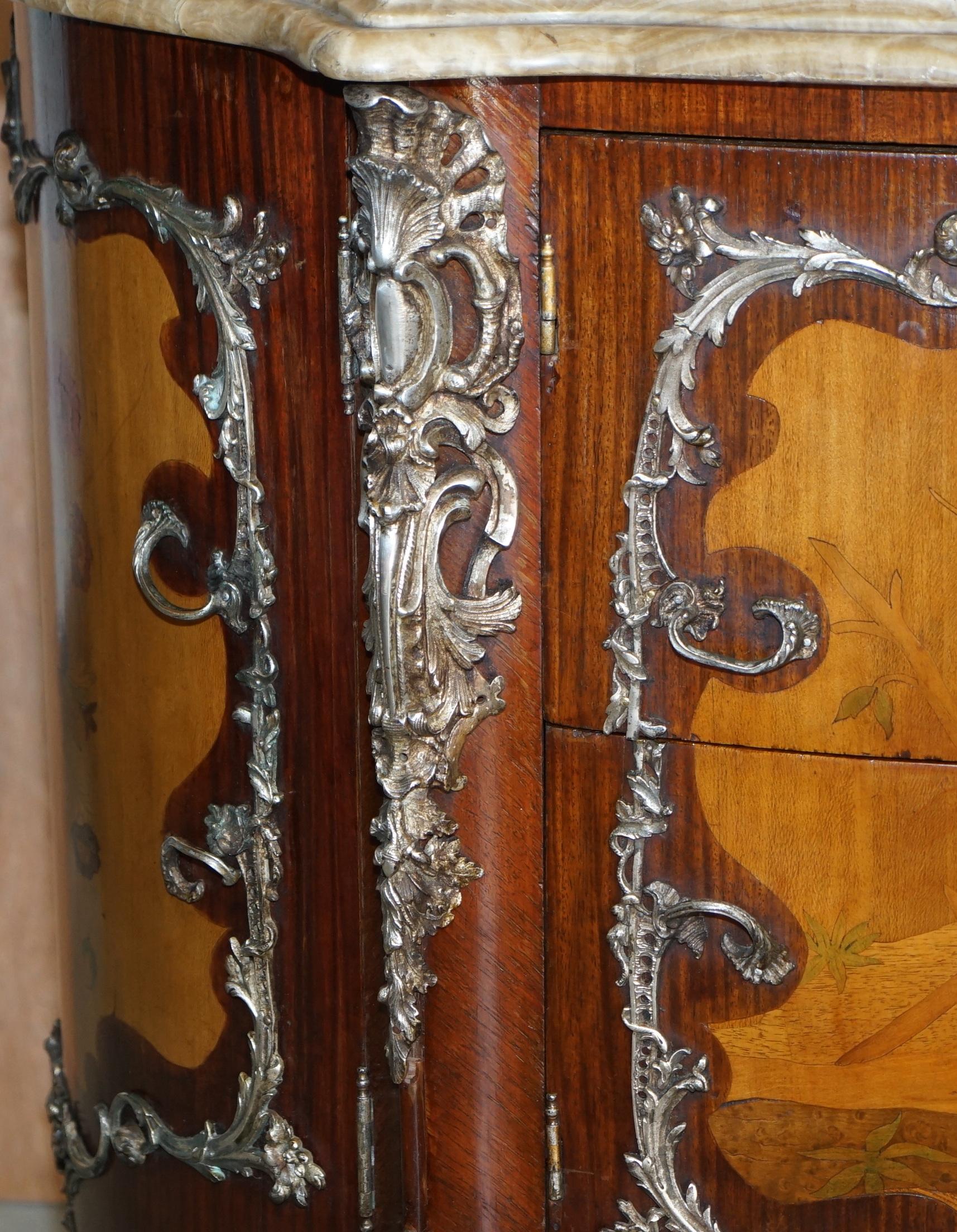 Marbre Rare & Collective Germain Landrin circa 1750 French Marble Kingwood Sideboard en vente