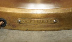 RARE COLLECTABLE RALPH LAUREN GLASS PATINATED BRONZE FLOOR STANDiNG LAMP