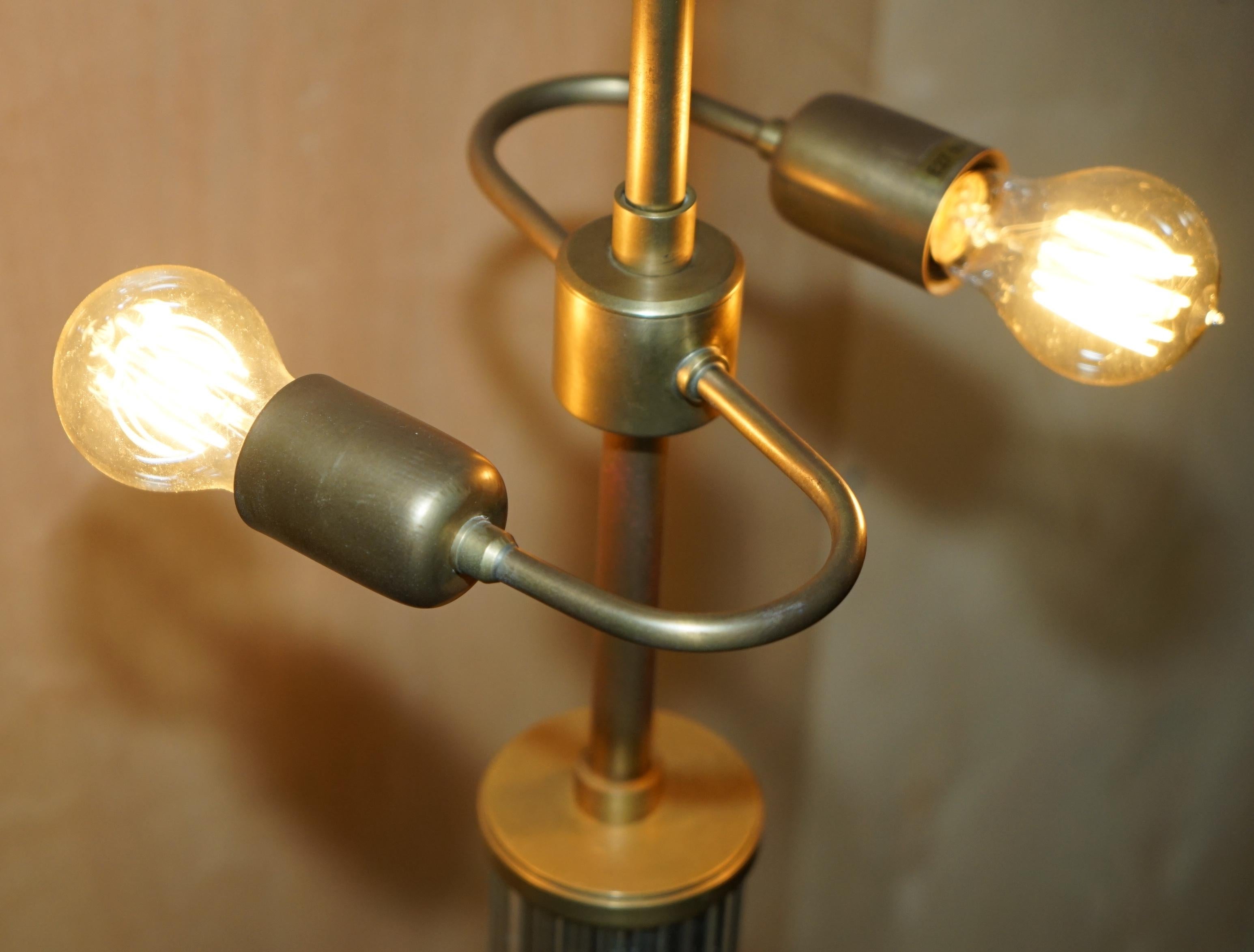 RARE COLLECTABLE RALPH LAUREN GLASS PATINATED BRONZE FLOOR STANDiNG LAMP In Good Condition For Sale In West Sussex, Pulborough