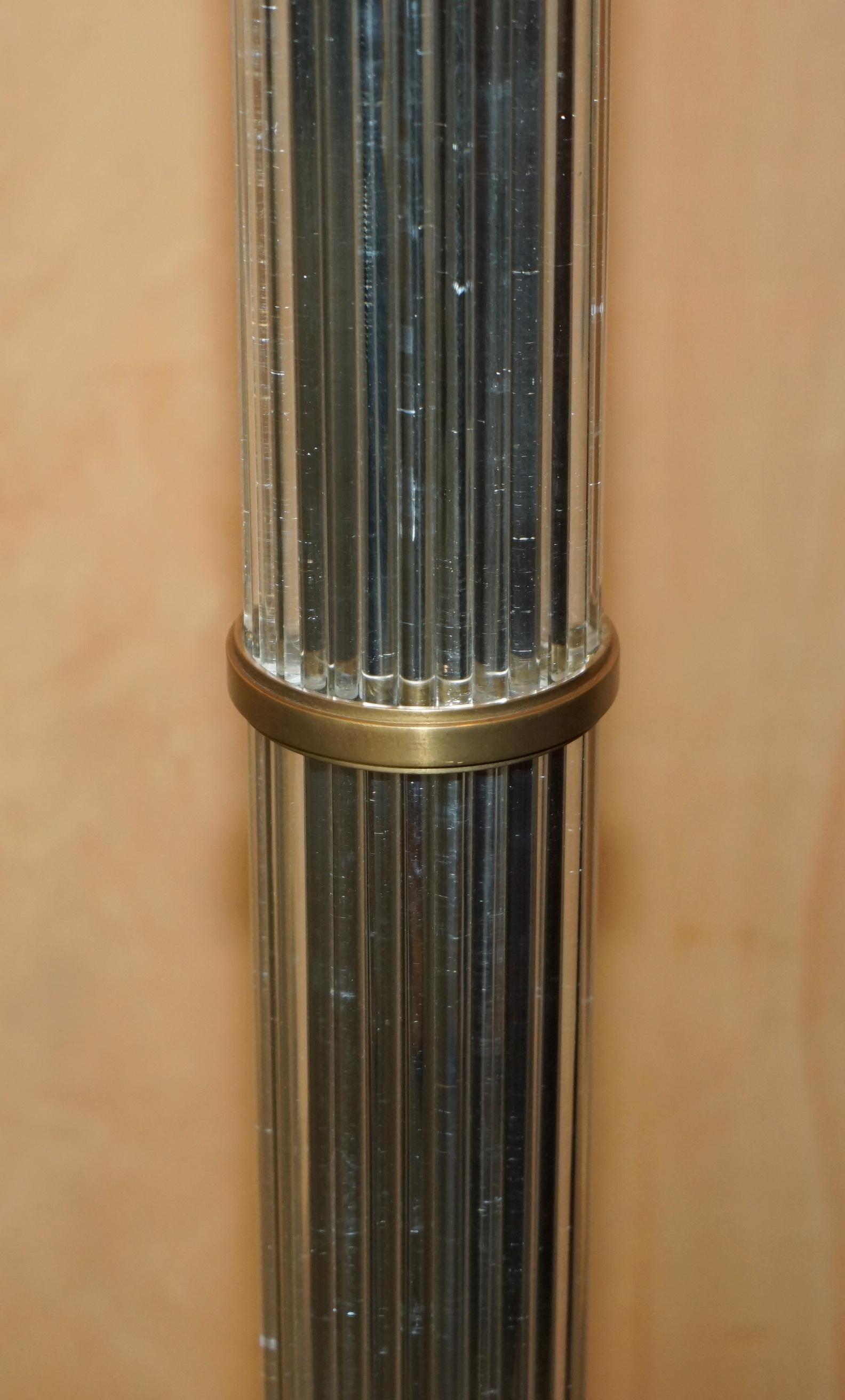 RARE COLLECTABLE RALPH LAUREN GLASS PATINATED BRONZE FLOOR STANDiNG LAMP For Sale 1