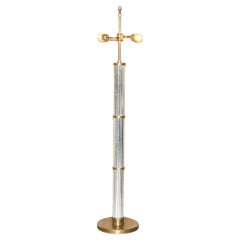 RARE COLLECTABLE RALPH LAUREN GLASS PATINATED BRONZE FLOOR STANDiNG LAMP
