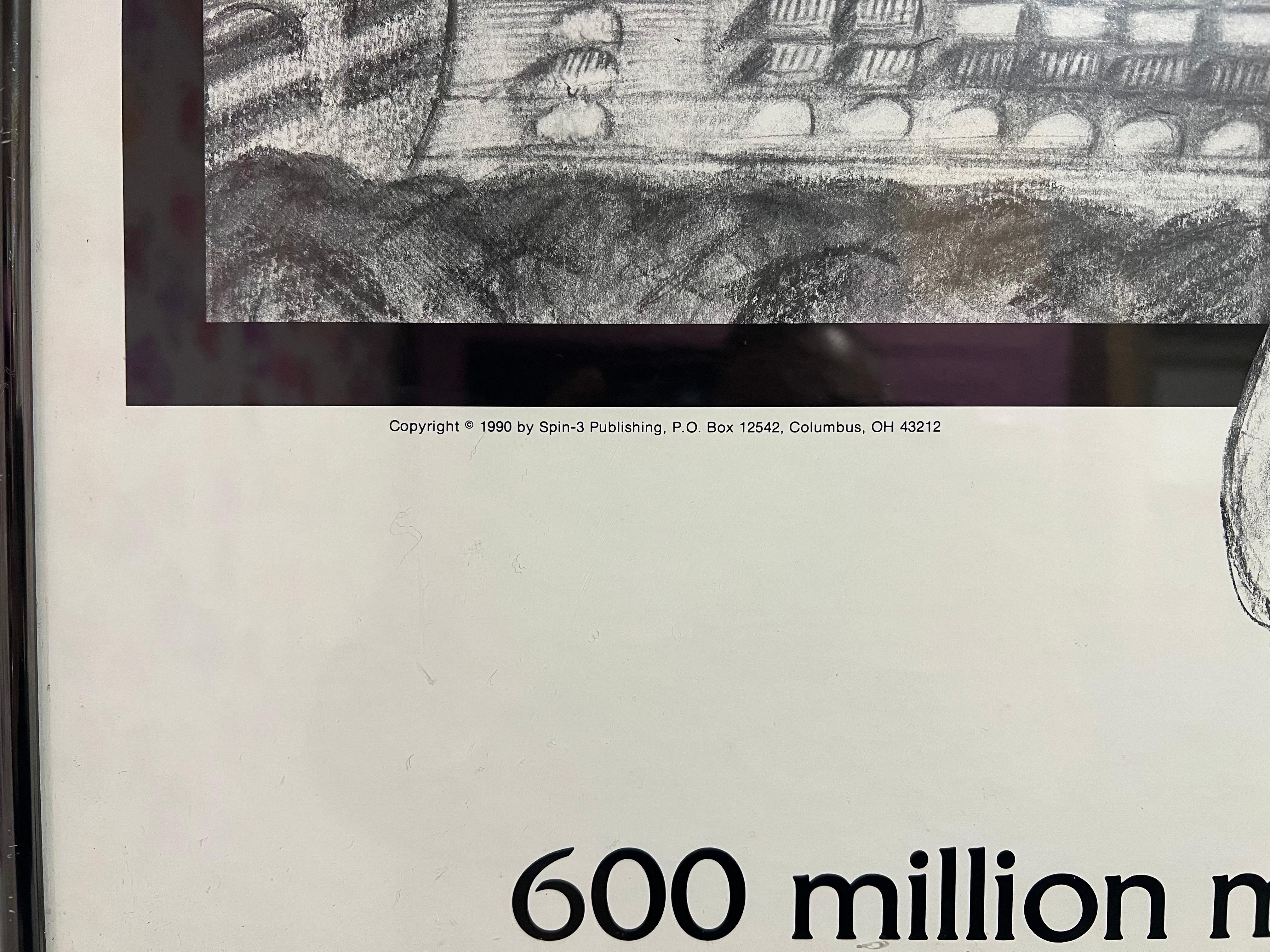 Post-Modern Rare Collectible Poster 600 Million mph, Central Park West Albert Einstein For Sale