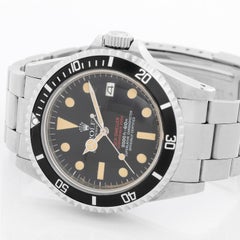Rare Collectible Vintage Rolex Double Red DRSD Sea Dweller Men's Steel Watch 166