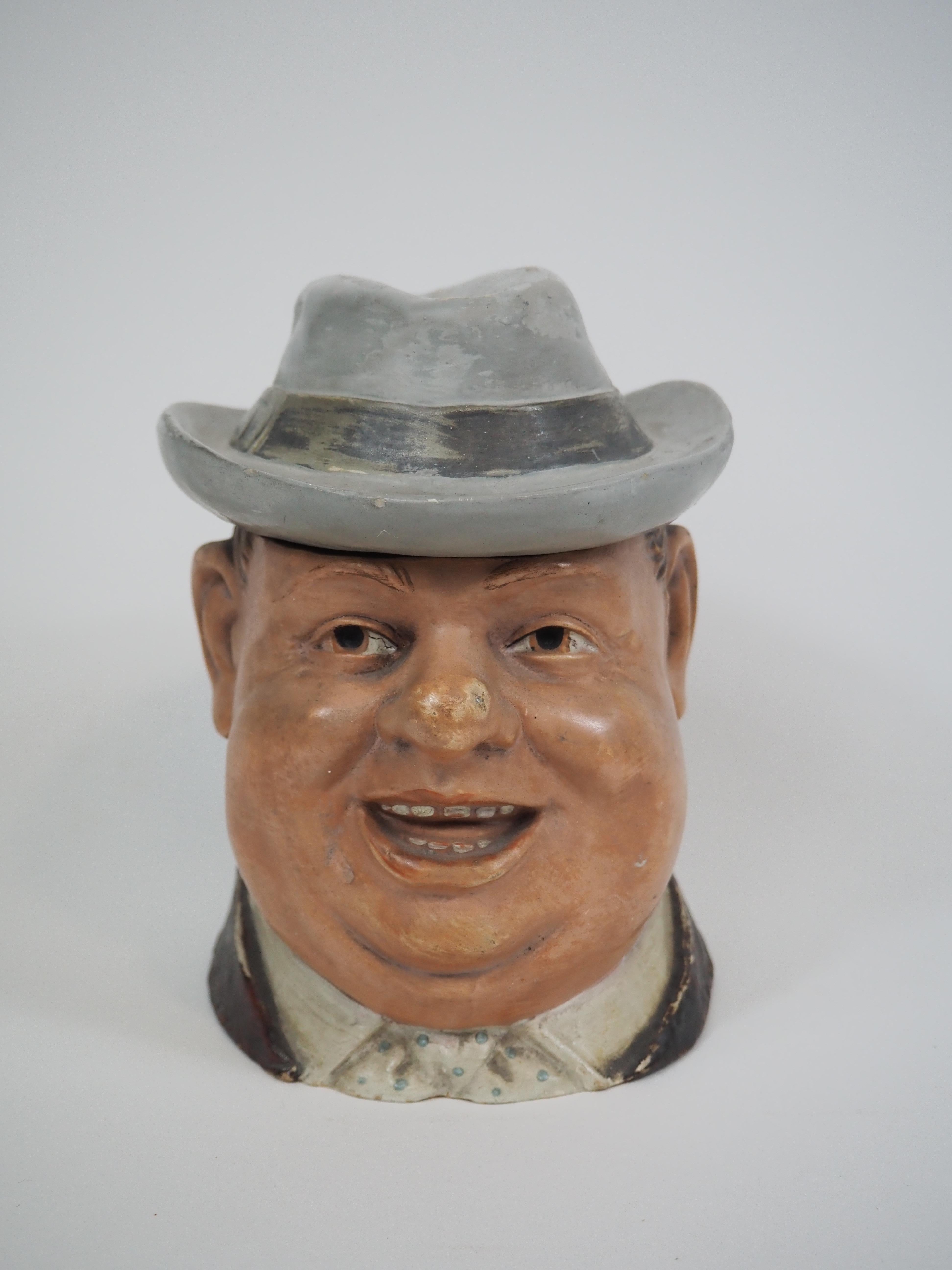 Rara colección 5 Tarros de Cerámica Antigua Humidificadores Figural, Bernard Bloch Cerámico en venta