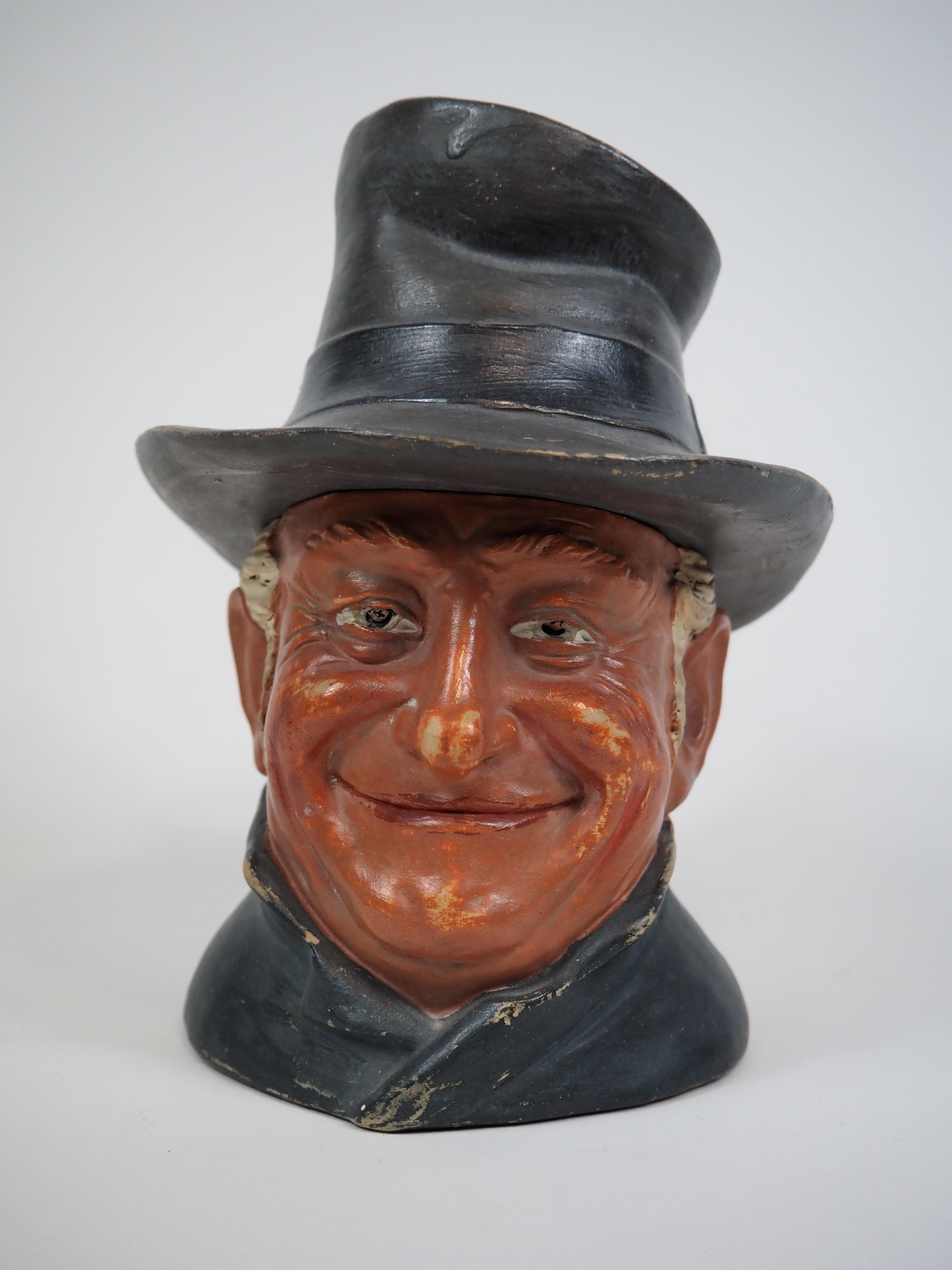 Rara colección 5 Tarros de Cerámica Antigua Humidificadores Figural, Bernard Bloch en venta 12