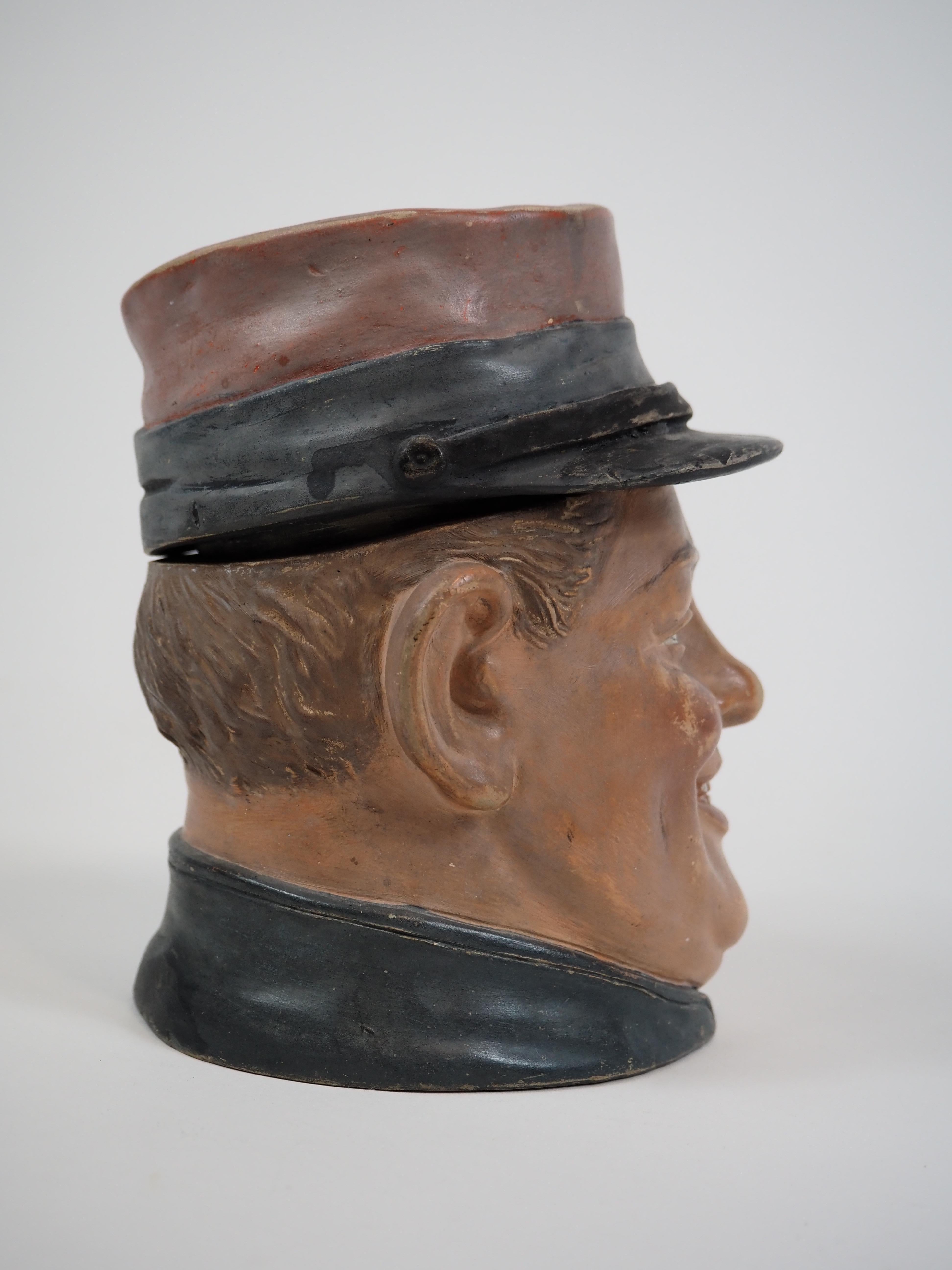 Rara colección 5 Tarros de Cerámica Antigua Humidificadores Figural, Bernard Bloch en Bueno estado para la venta en Gorssel, GE