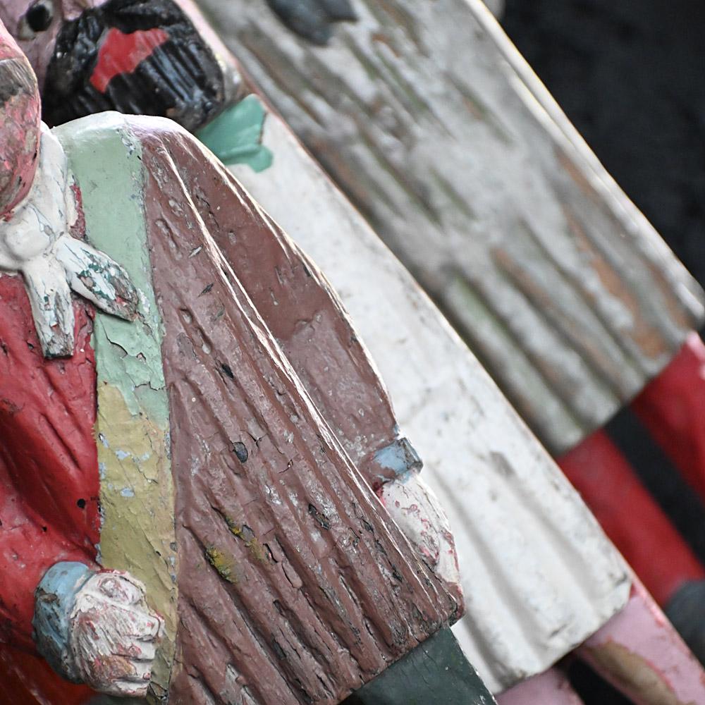Rare Collection of Fairground Knockdown Hand Carved Figures 8