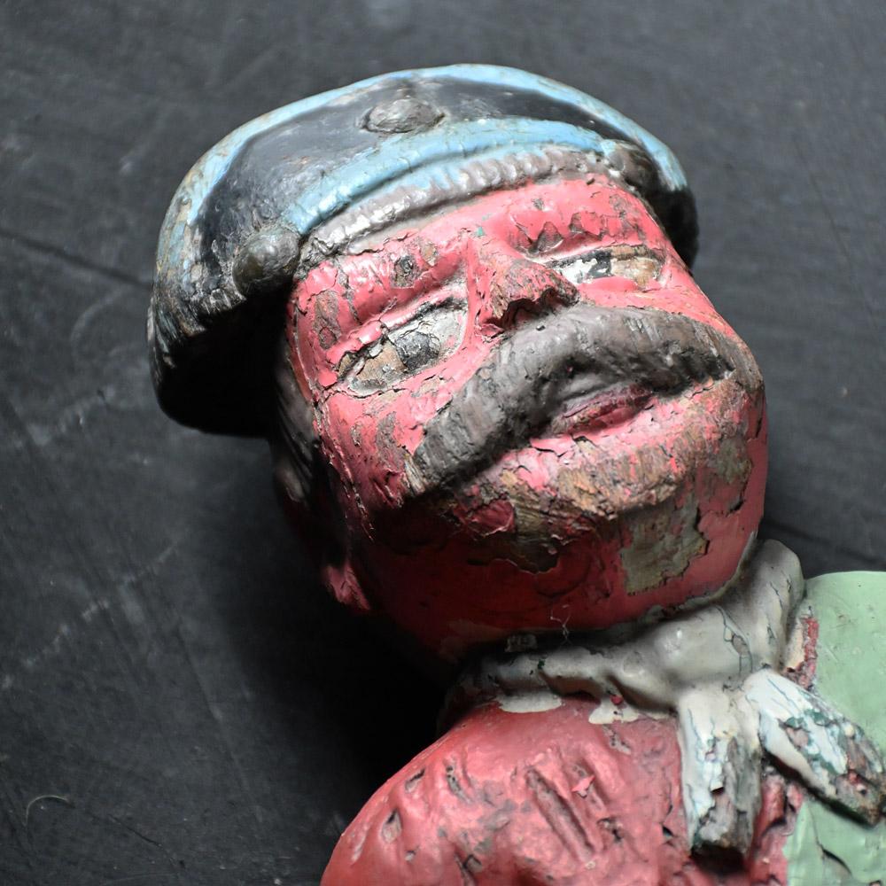 Early 20th Century Rare Collection of Fairground Knockdown Hand Carved Figures
