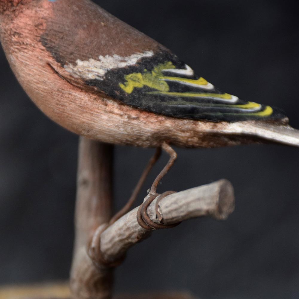 Rare Collection of Four 19th Century German Folk Art Carved Birds 4