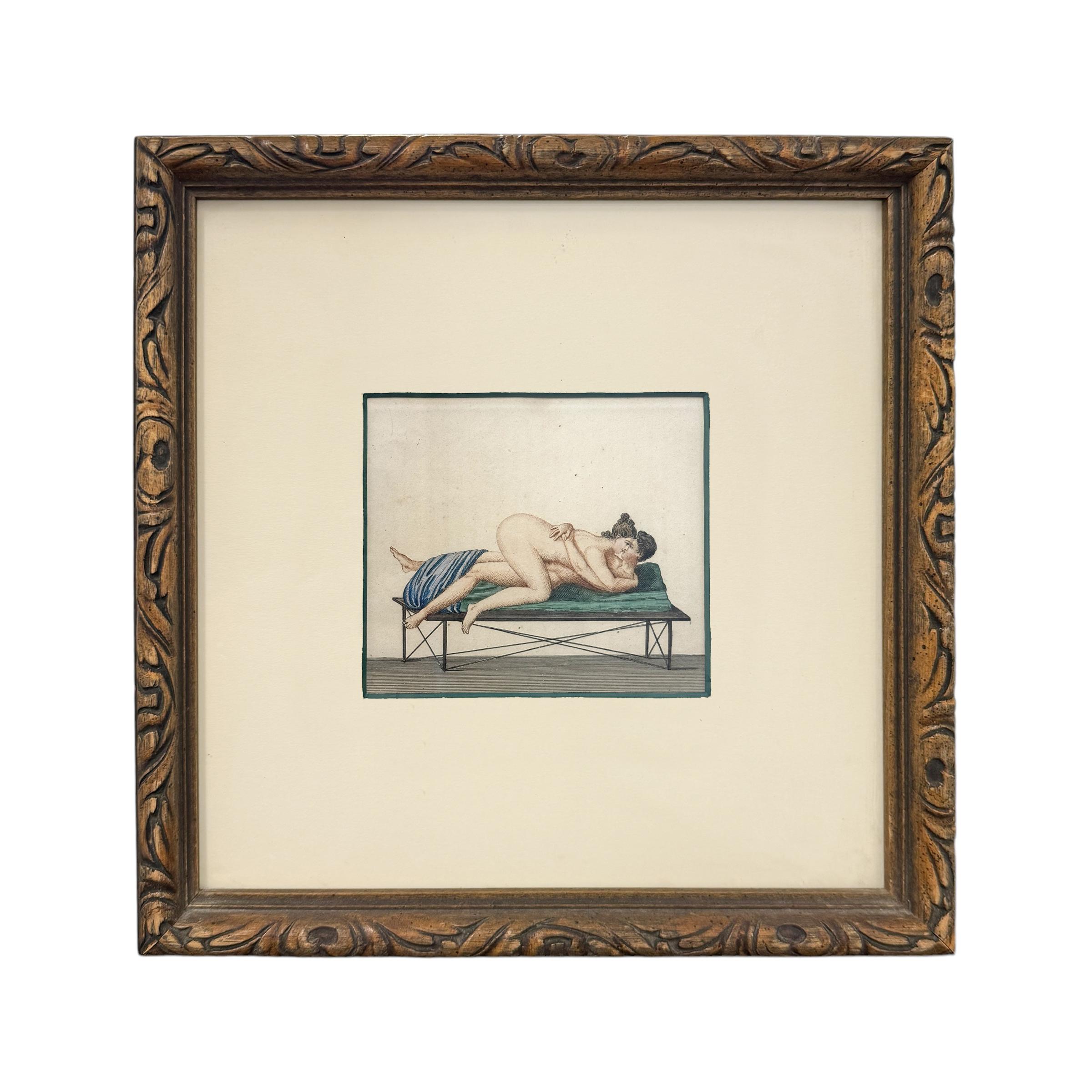 Seltene Sammlung von vier pompejanischen erotischen Radierungen von Auguste Delvaux, 1836 im Angebot 4