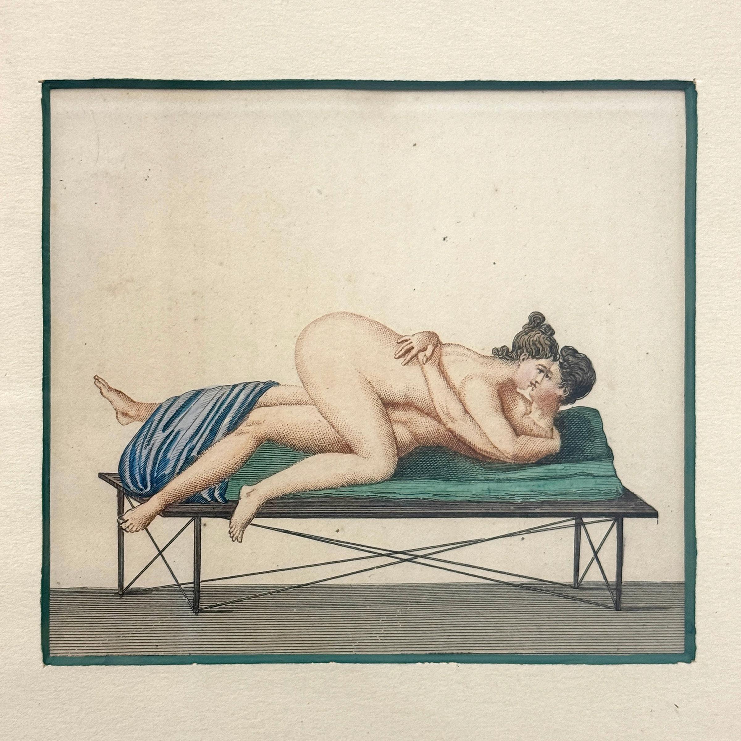 Seltene Sammlung von vier pompejanischen erotischen Radierungen von Auguste Delvaux, 1836 im Angebot 5