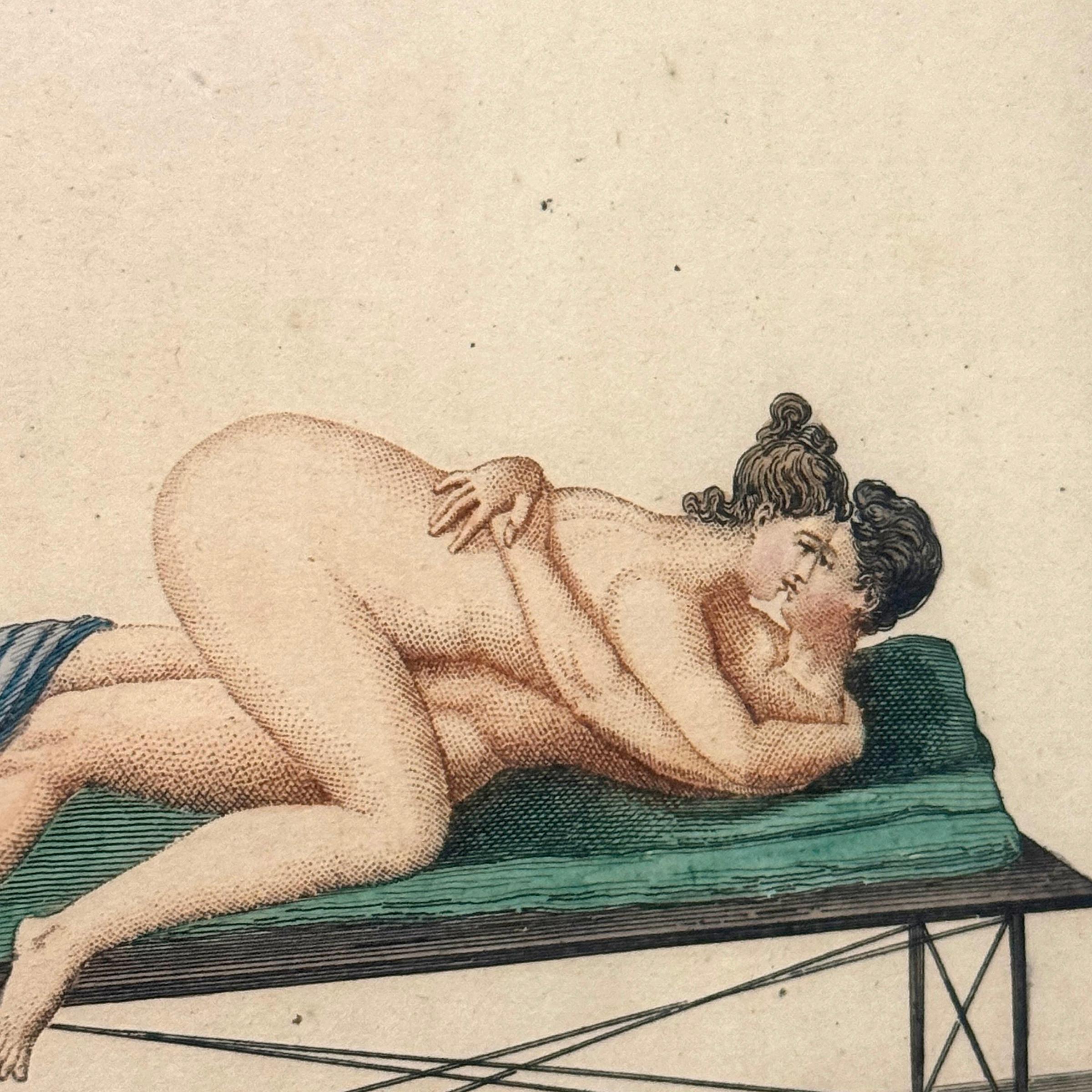 Seltene Sammlung von vier pompejanischen erotischen Radierungen von Auguste Delvaux, 1836 im Angebot 6
