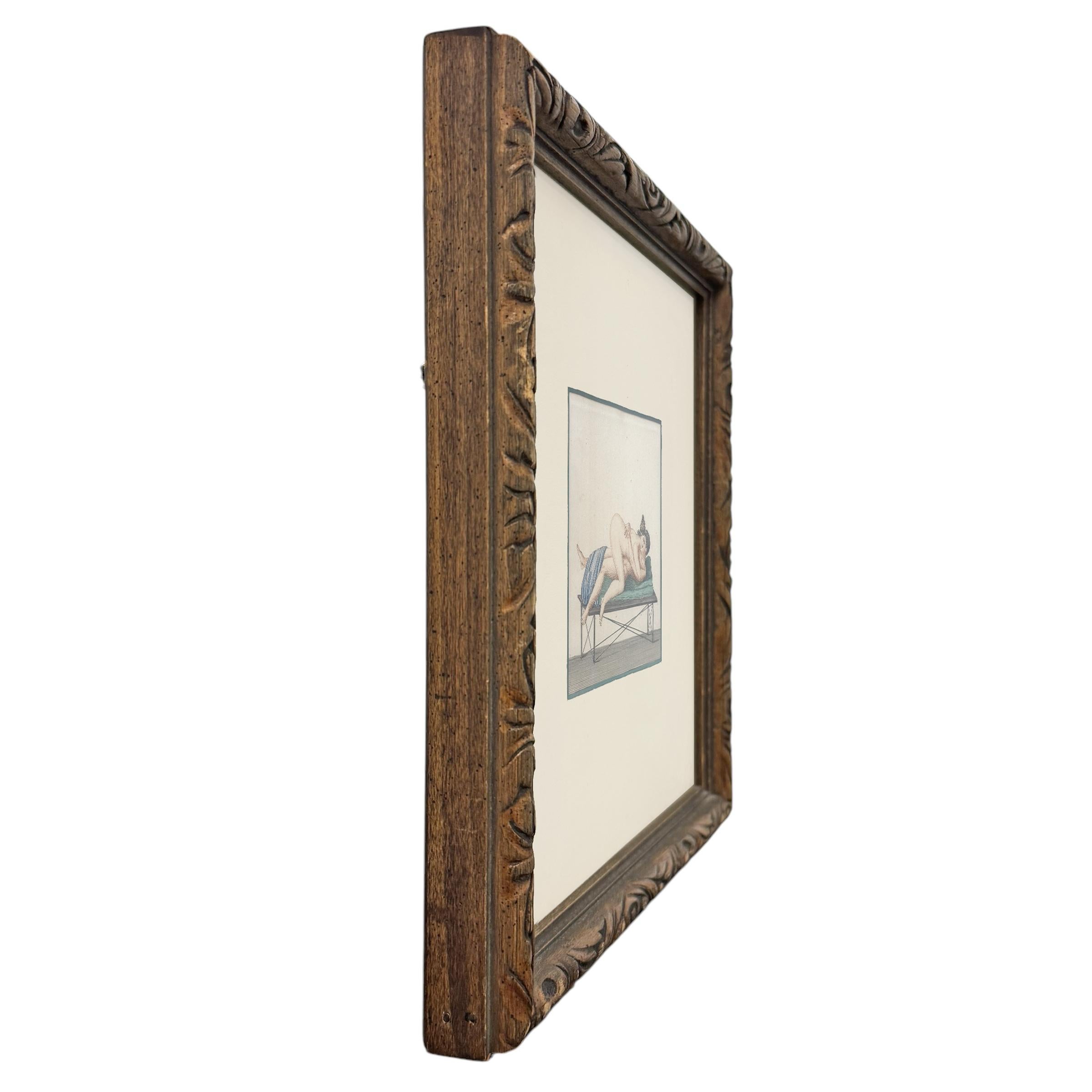 Seltene Sammlung von vier pompejanischen erotischen Radierungen von Auguste Delvaux, 1836 im Angebot 12