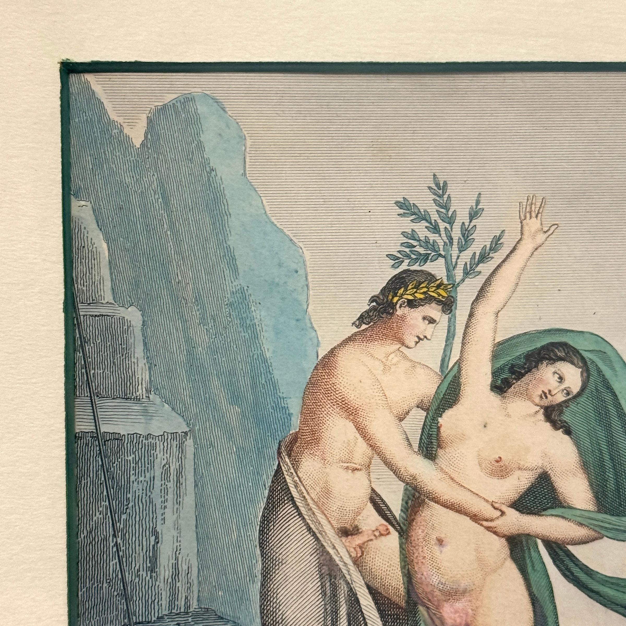 Seltene Sammlung von vier pompejanischen erotischen Radierungen von Auguste Delvaux, 1836 im Zustand „Gut“ im Angebot in Chicago, IL