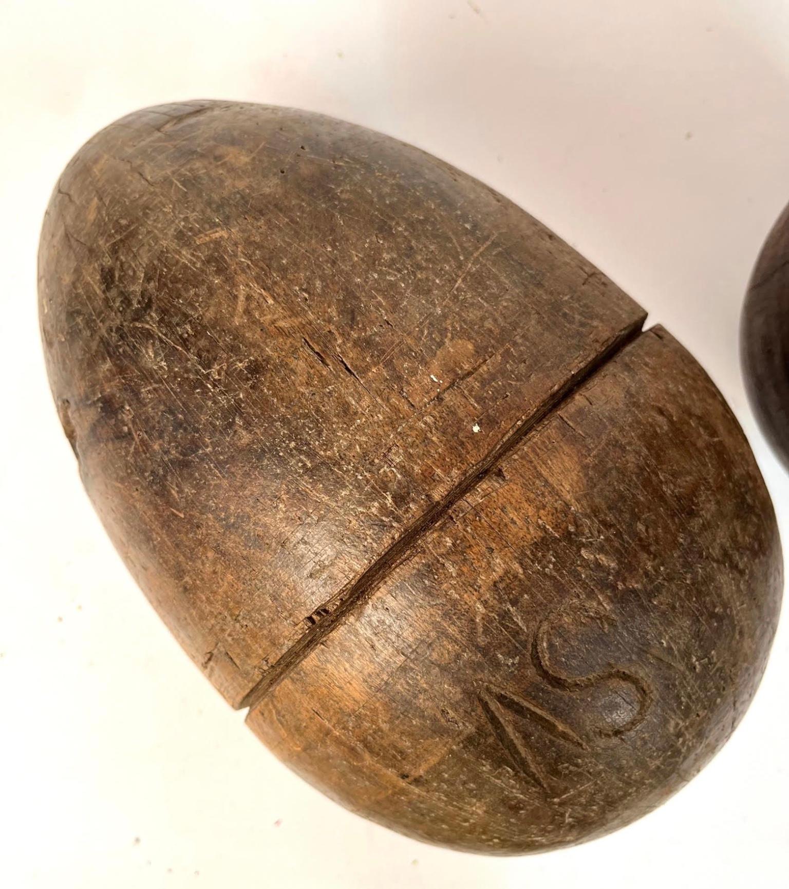 19th Century Rare Collection of Large Antique Egg Molds