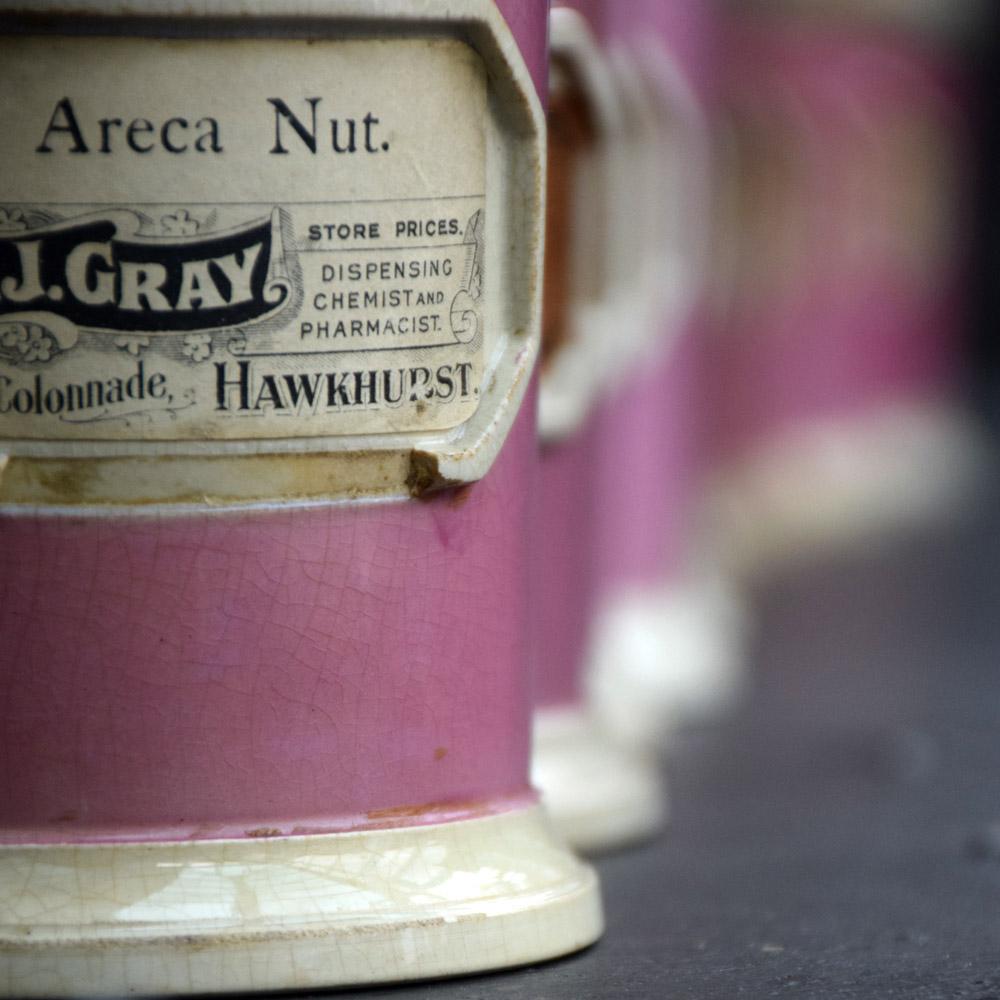 pink apothecary jar