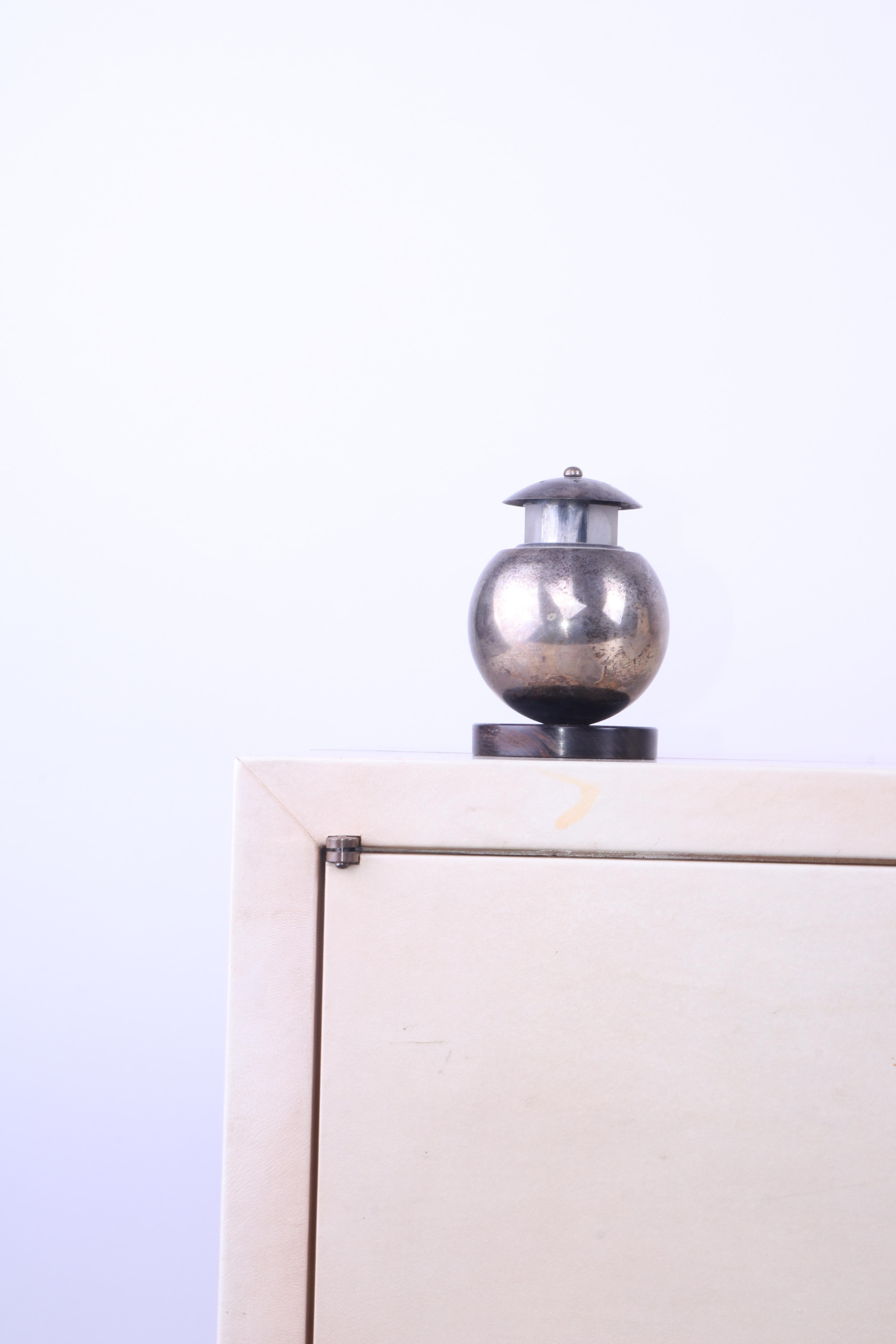 Metallo Rara lampada da notte francese Art Deco da collezione della Maison Desny in vendita