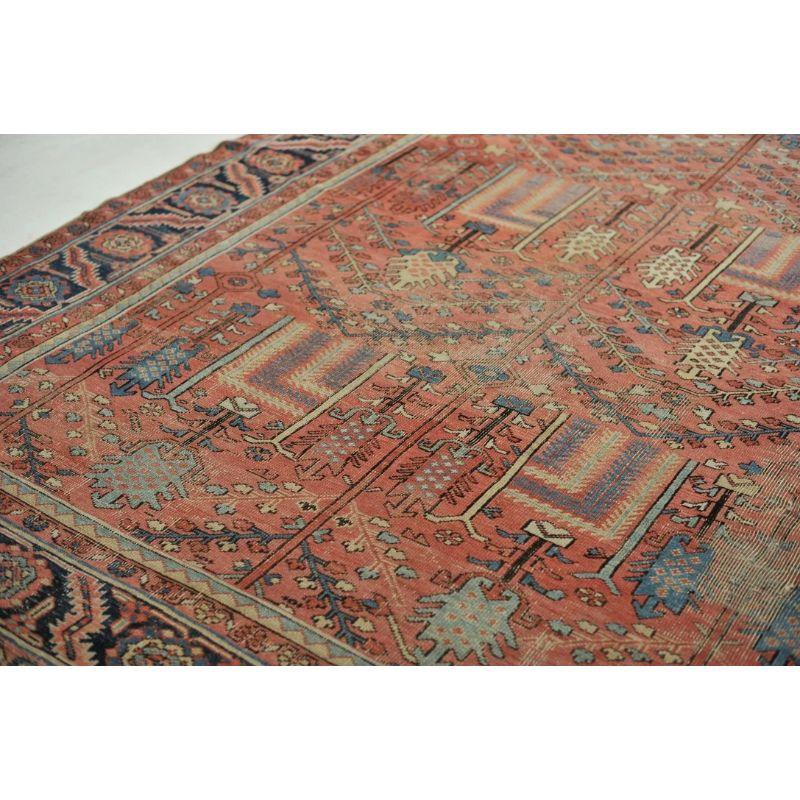 Rare Collector's Willow Tree of Life Antique Persian Heriz Northwest Village Rug For Sale 6