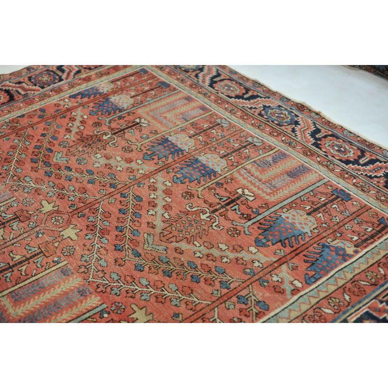 Rare Collector's Willow Tree of Life Antique Persian Heriz Northwest Village Rug For Sale 7