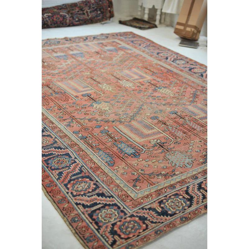 20th Century Rare Collector's Willow Tree of Life Antique Persian Heriz Northwest Village Rug For Sale