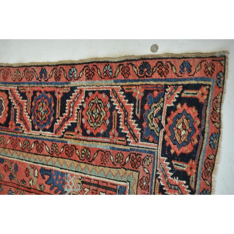 Rare Collector's Willow Tree of Life Antique Persian Heriz Northwest Village Rug For Sale 3