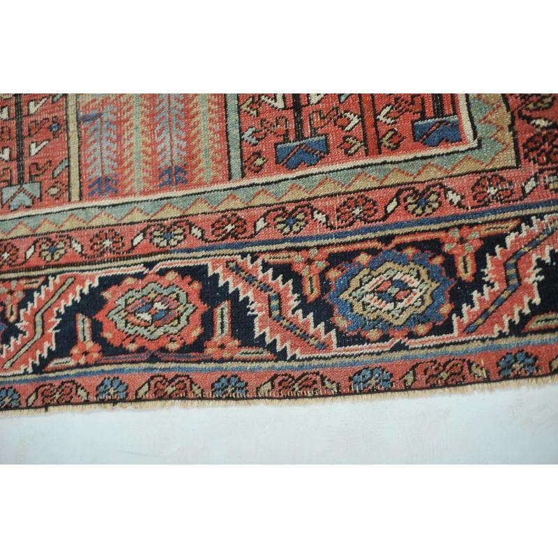 Rare Collector's Willow Tree of Life Antique Persian Heriz Northwest Village Rug For Sale 4