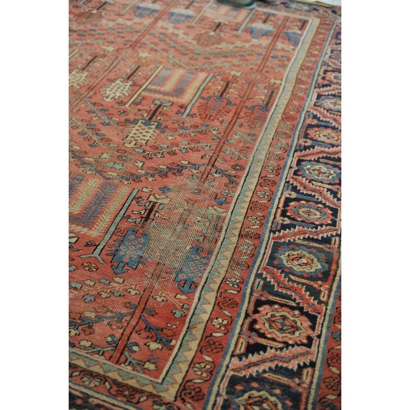 Rare Collector's Willow Tree of Life Antique Persian Heriz Northwest Village Rug For Sale 5