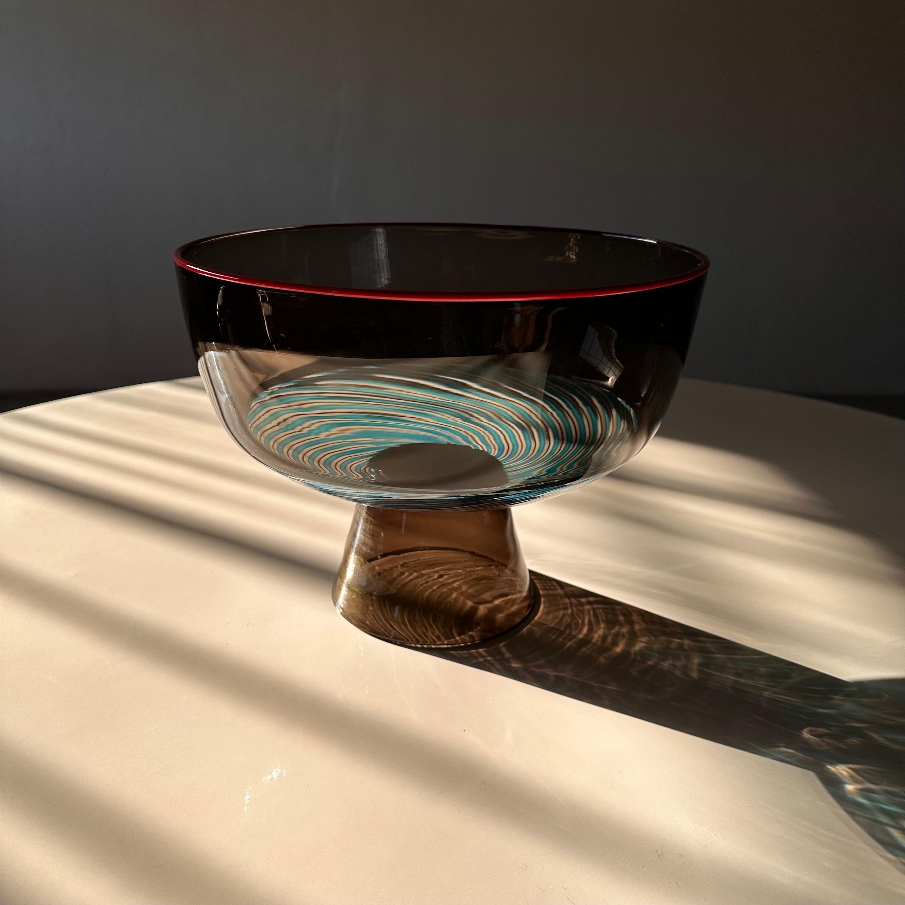 Rare vase de collection en verre de Murano de Yoichi Ohira pour Vetreria De Majo, années 1990 en vente 4