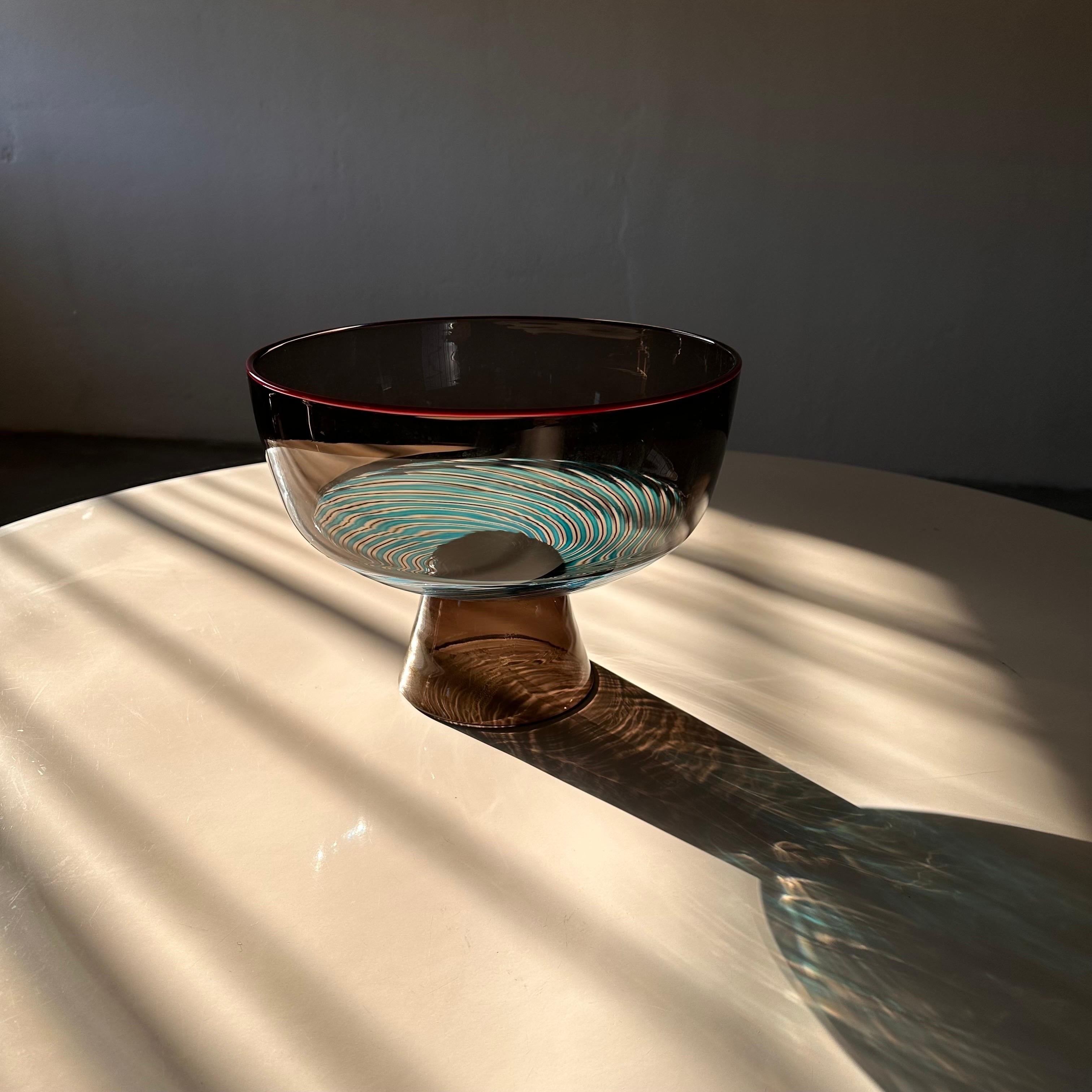 Rare vase de collection en verre de Murano de Yoichi Ohira pour Vetreria De Majo, années 1990 en vente 5