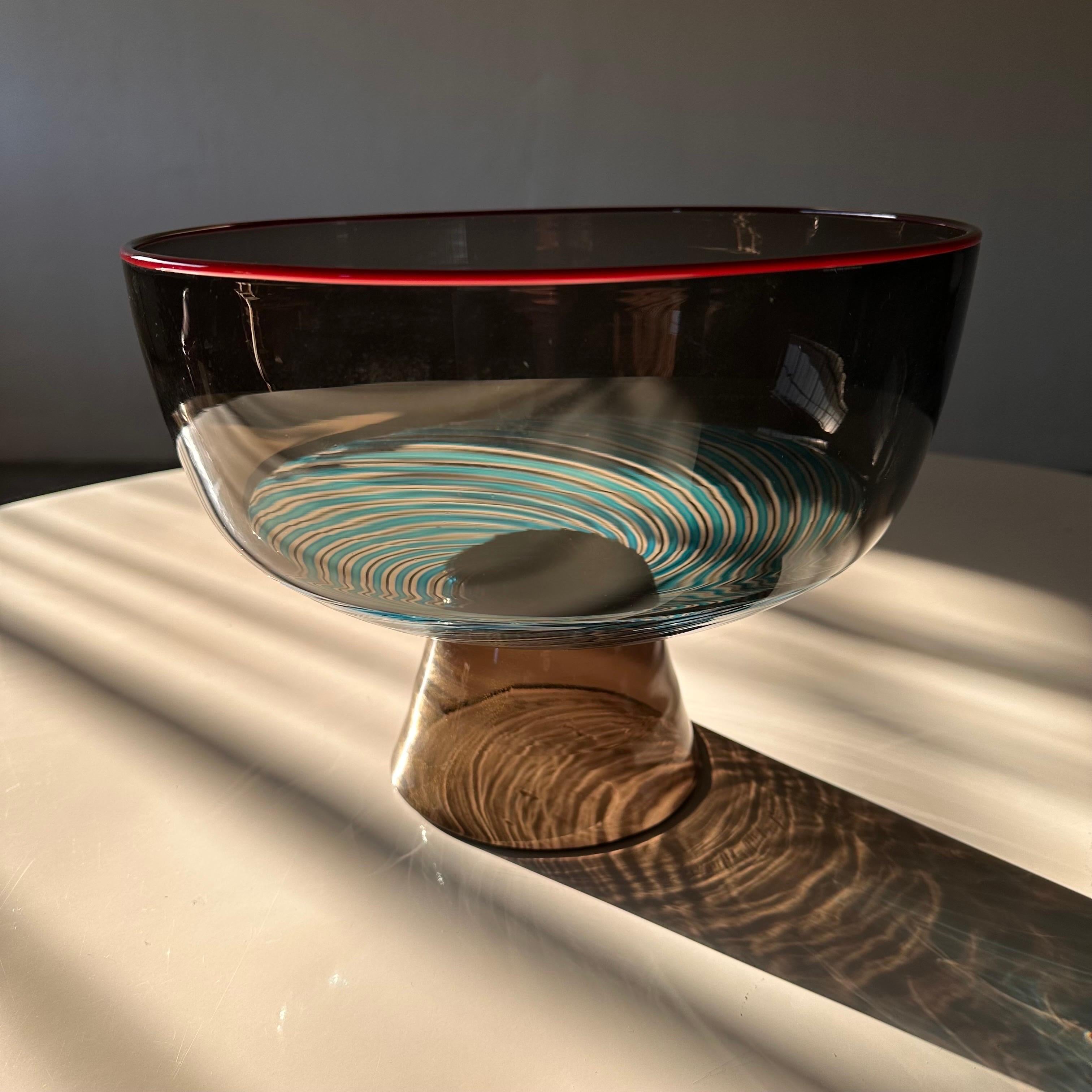 Rare Collector's Yoichi Ohira Murano Glass Vase for Vetreria De Majo, 1990s For Sale 9