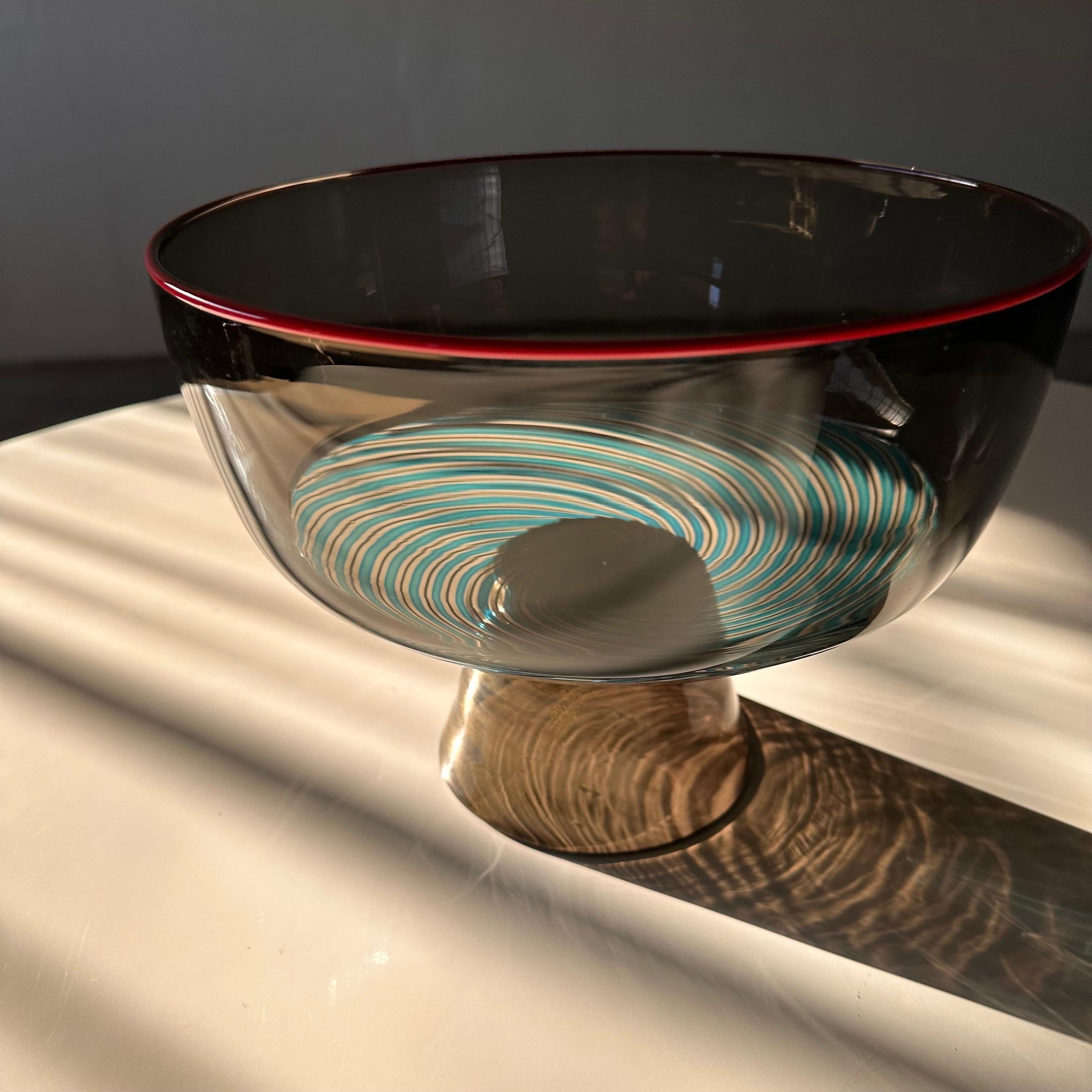 Rare Collector's Yoichi Ohira Murano Glass Vase for Vetreria De Majo, 1990s For Sale 11