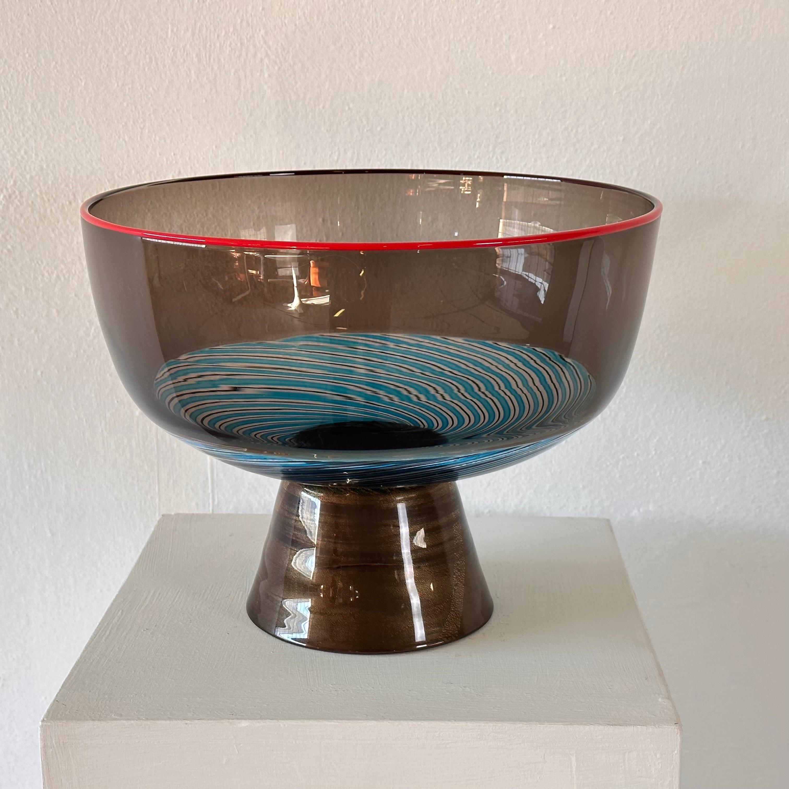 Mid-Century Modern Rare Collector's Yoichi Ohira Murano Glass Vase for Vetreria De Majo, 1990s For Sale