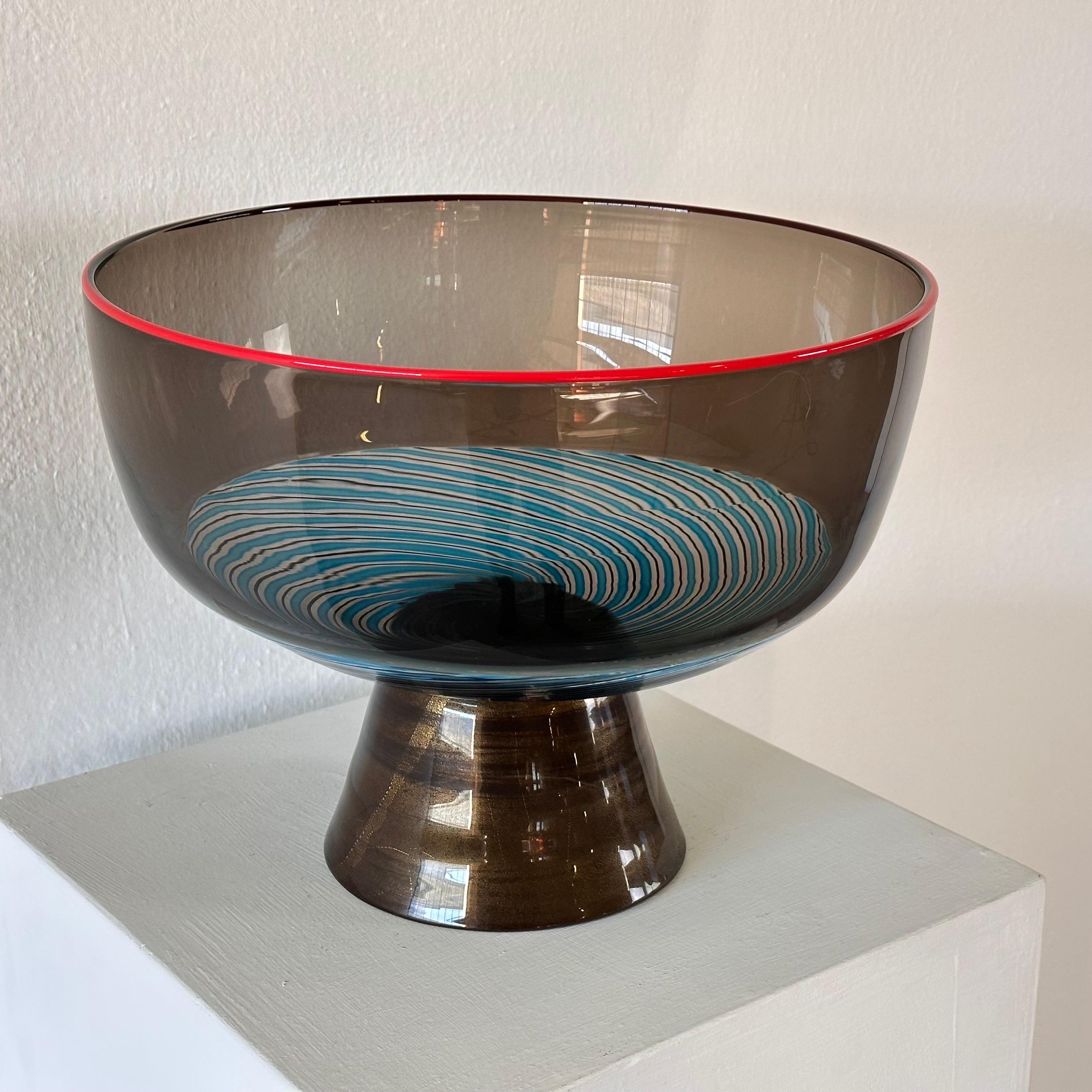 Italian Rare Collector's Yoichi Ohira Murano Glass Vase for Vetreria De Majo, 1990s For Sale
